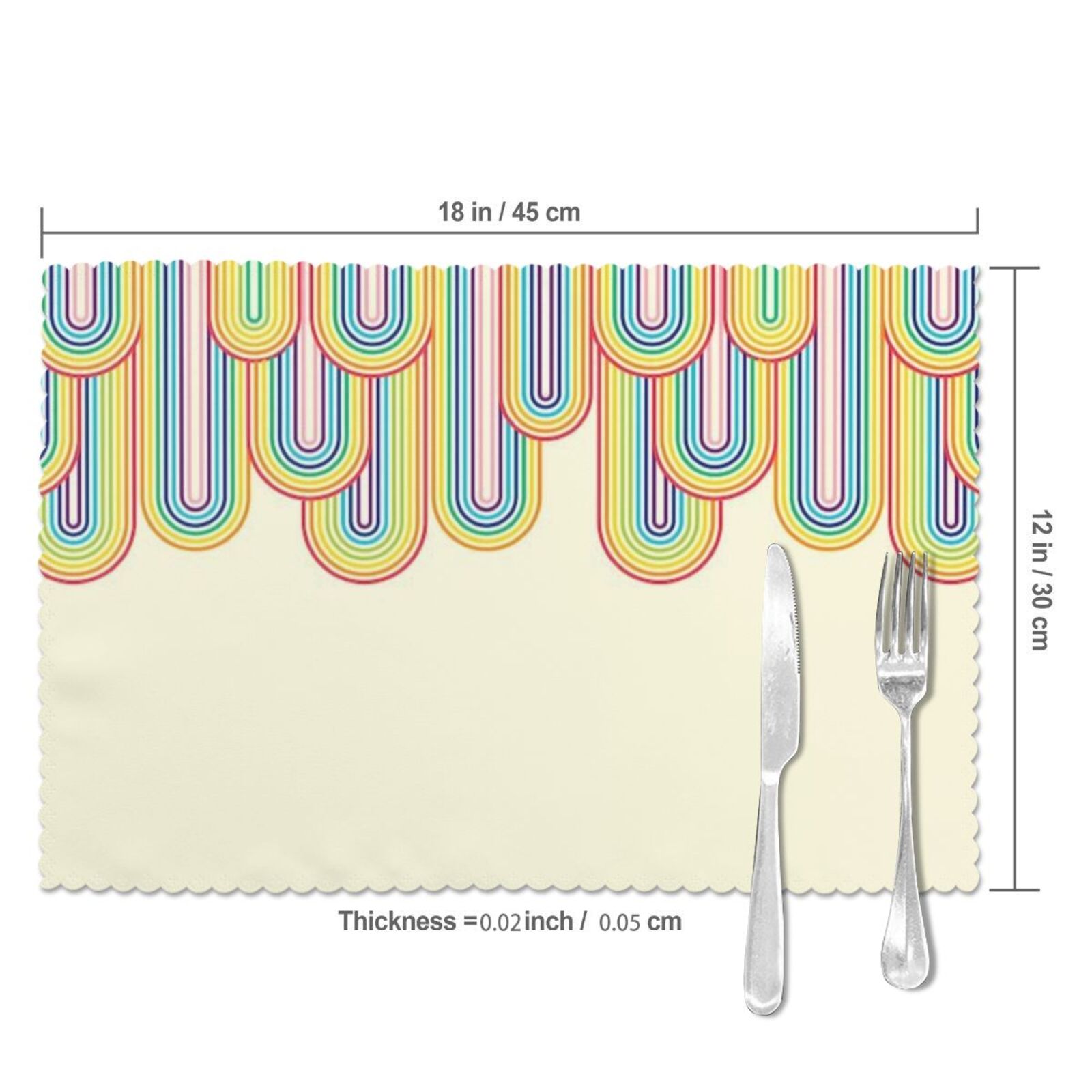 Oil-proof and heat-insulating plate mat 12x18in (6 pieces)