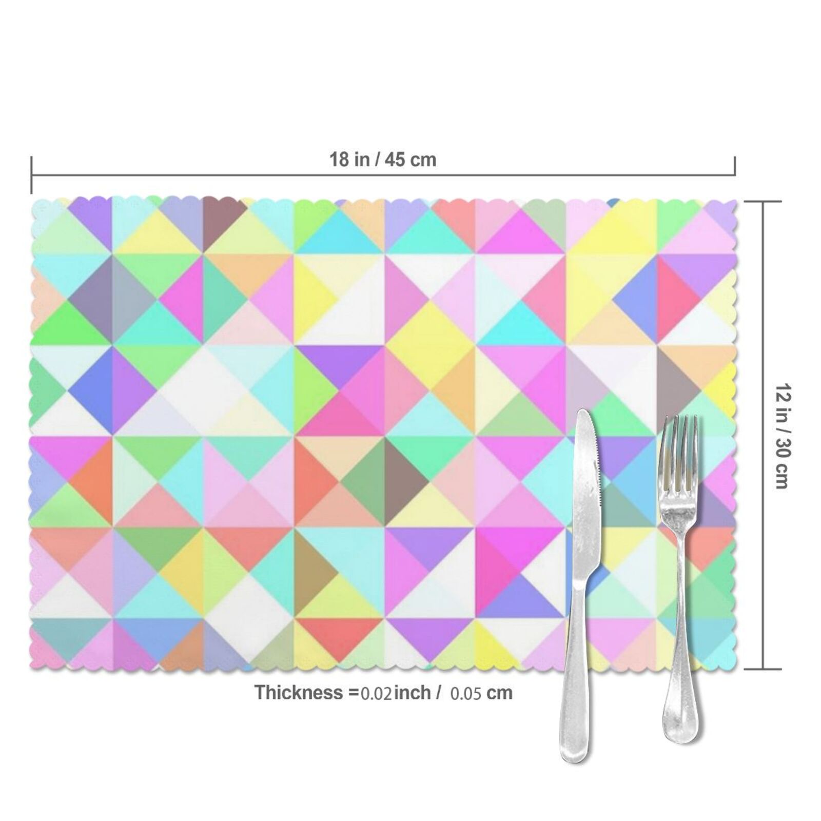 Oil-proof and heat-insulating plate mat 12x18in (6 pieces)