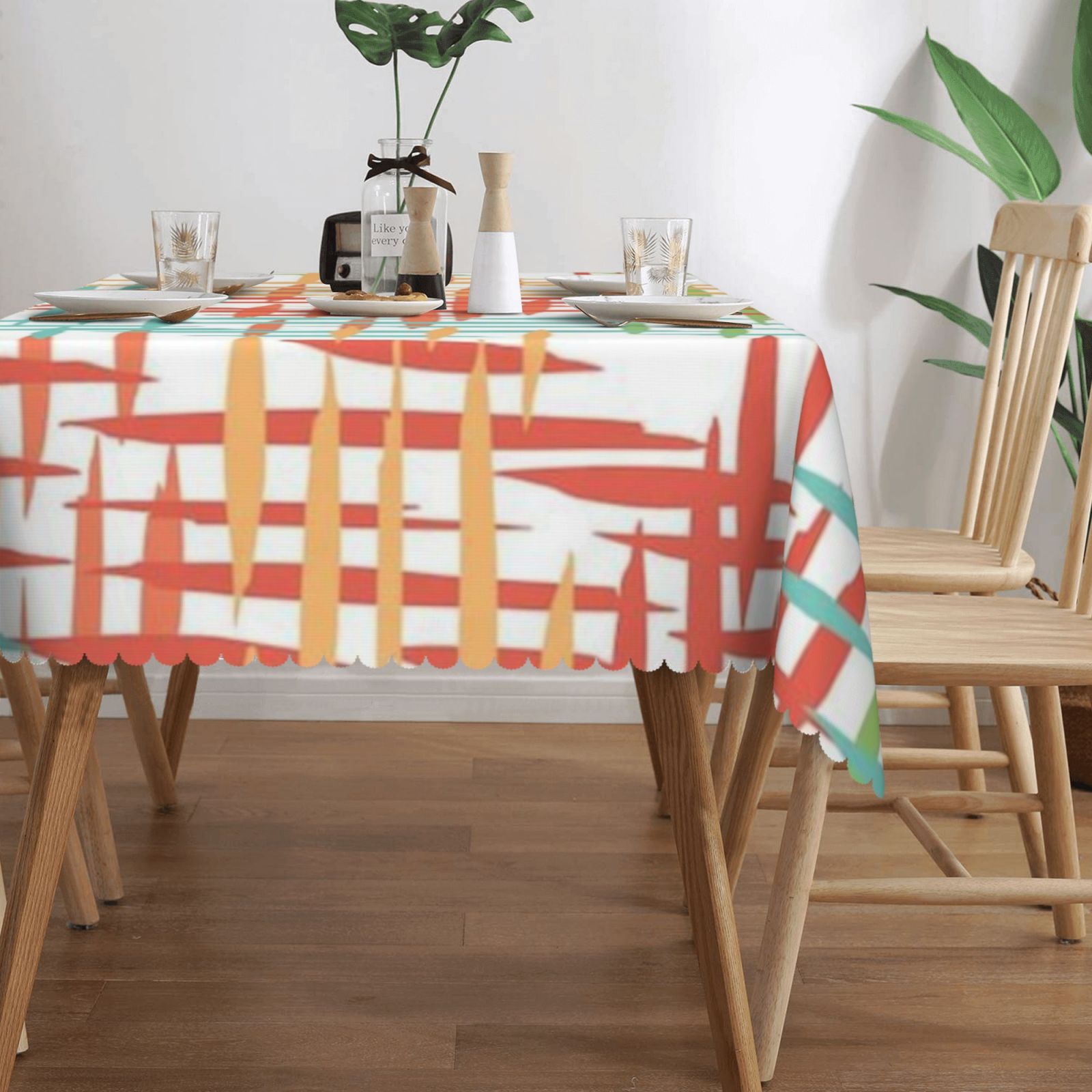 Square lace tablecloth 54x72in