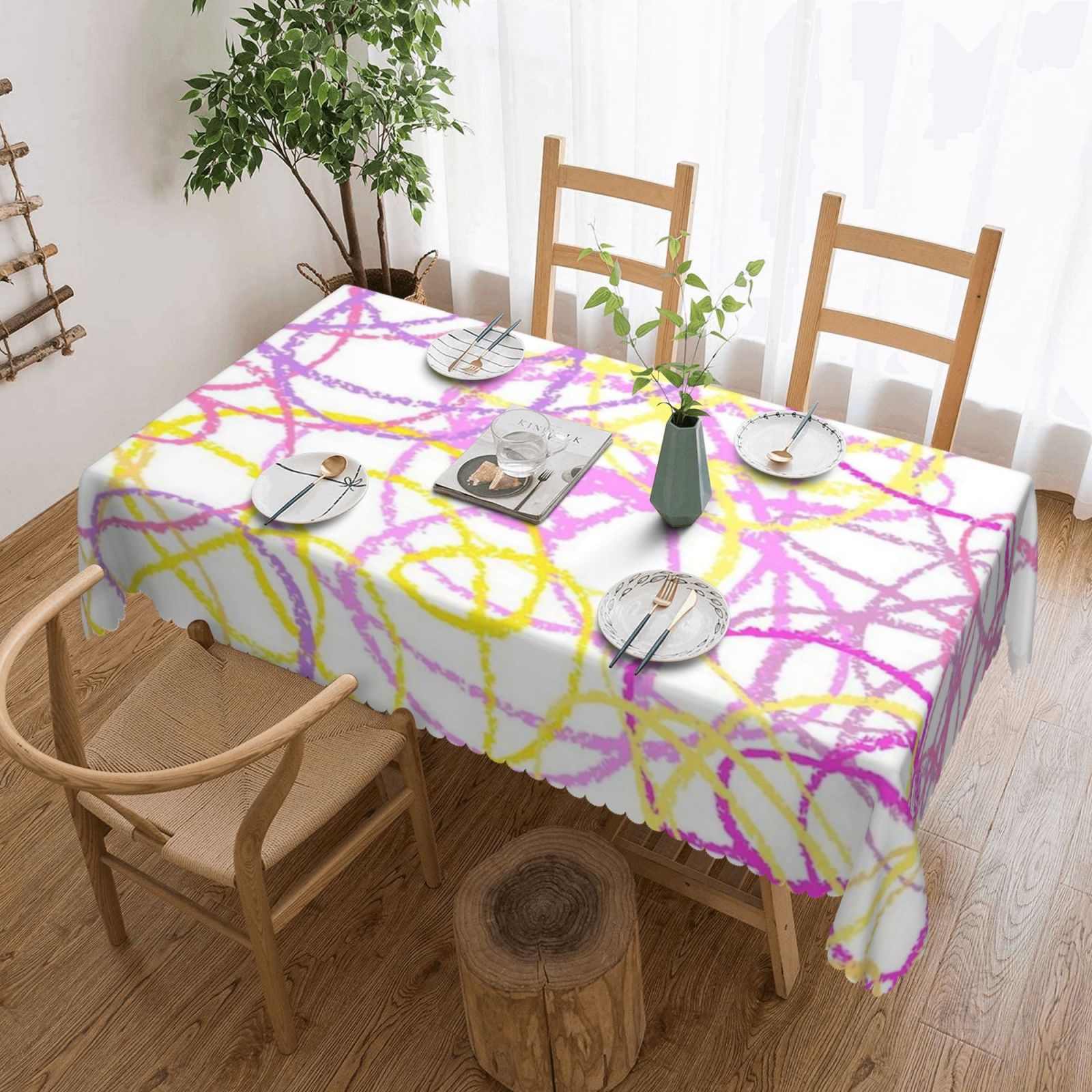 Square lace tablecloth 54x72in