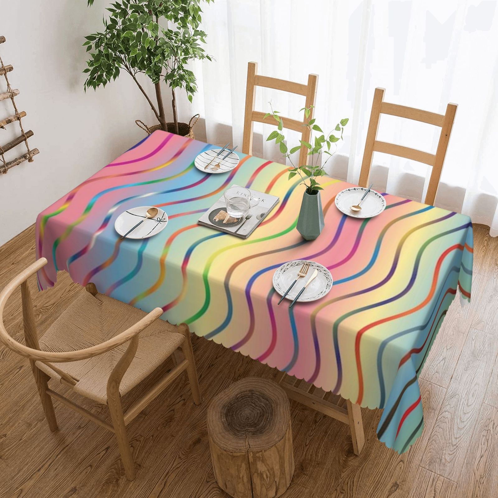 Square lace tablecloth 54x72in
