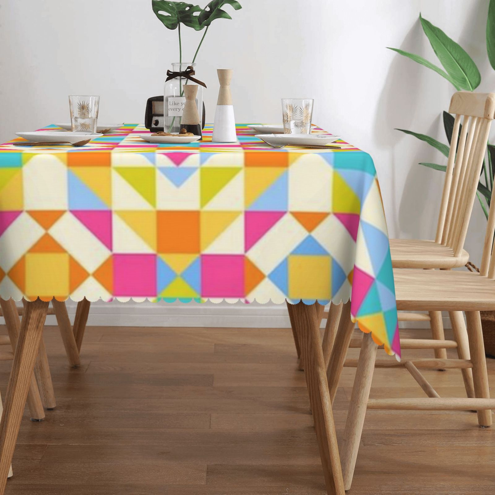 Square lace tablecloth 54x72in