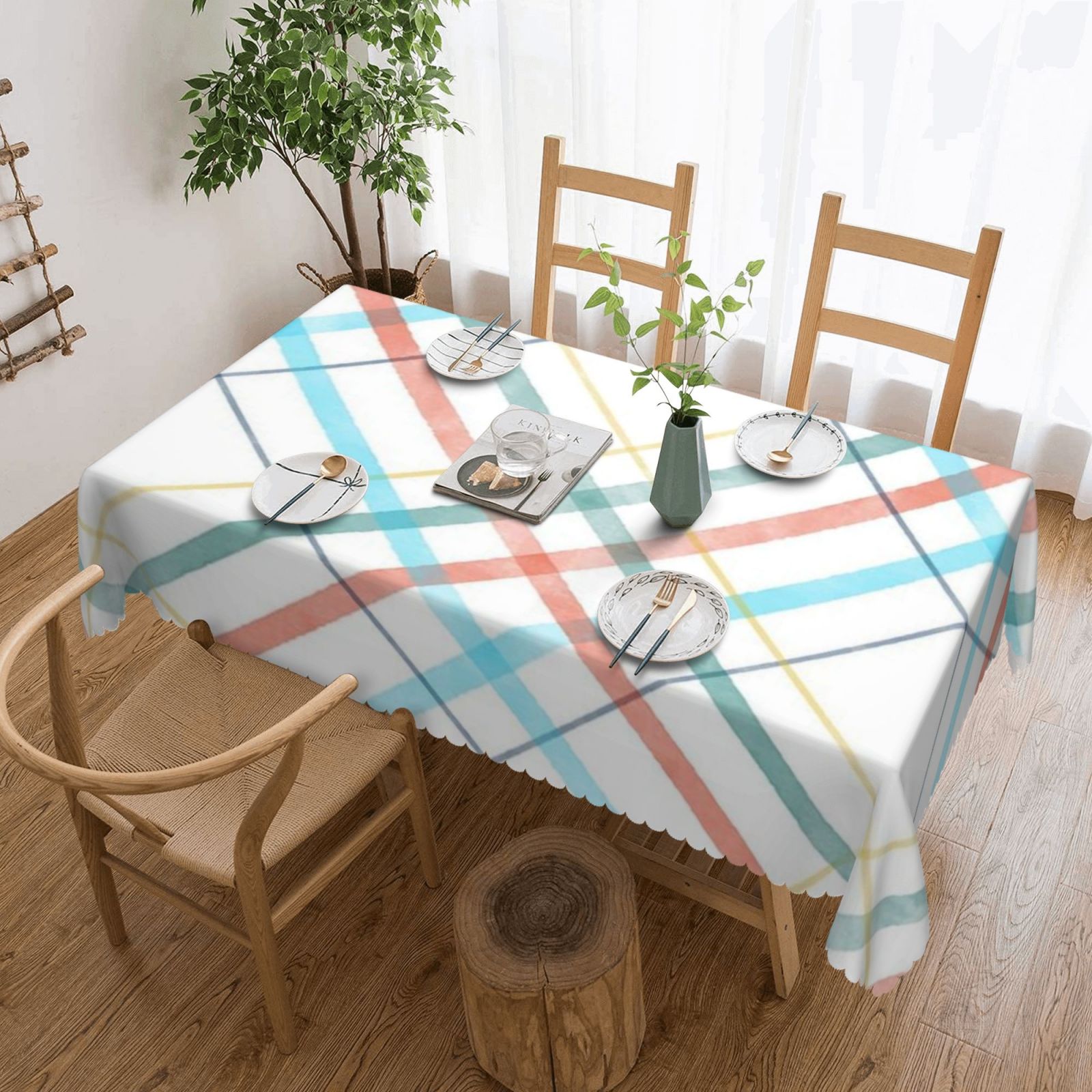 Square lace tablecloth 54x72in