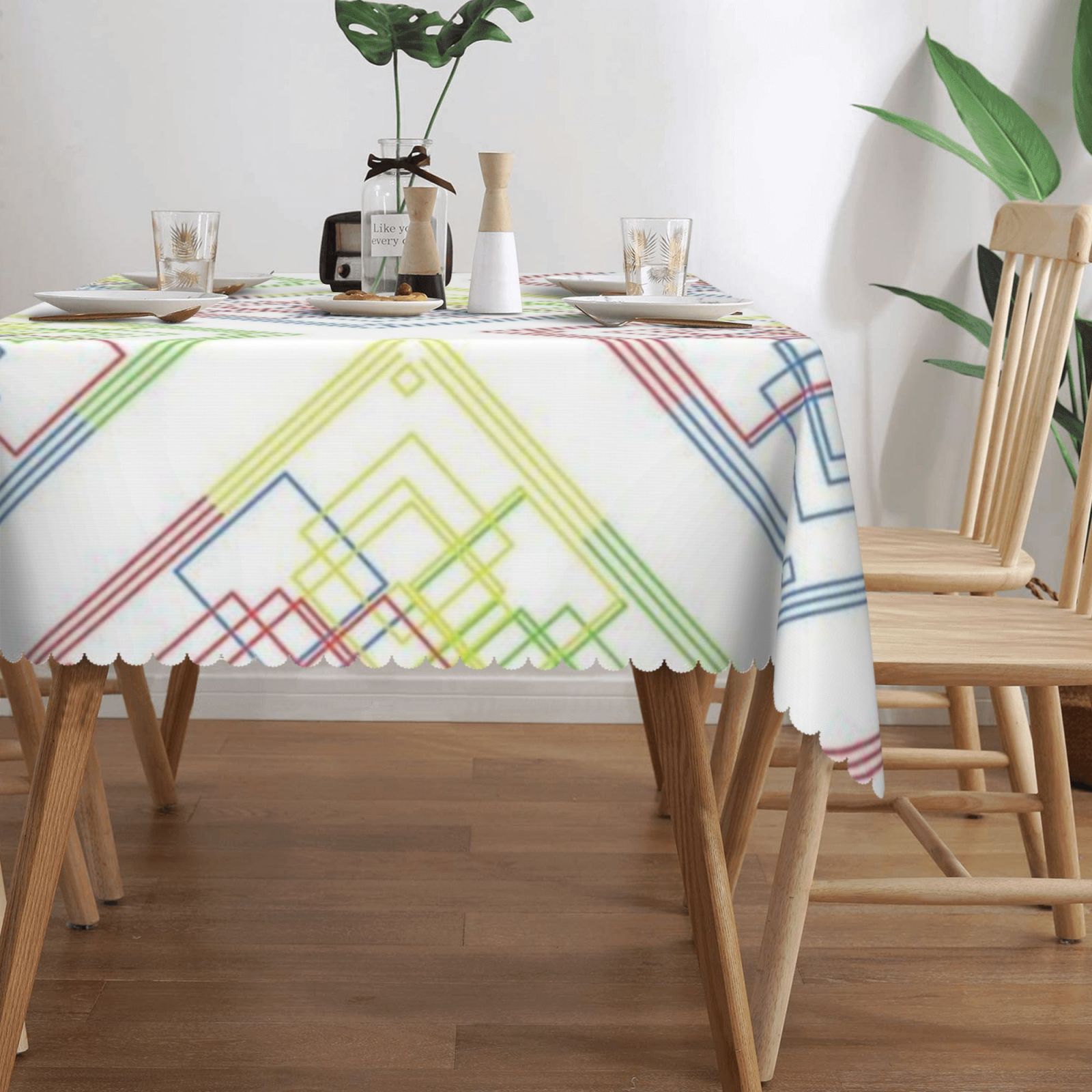 Square lace tablecloth 54x72in