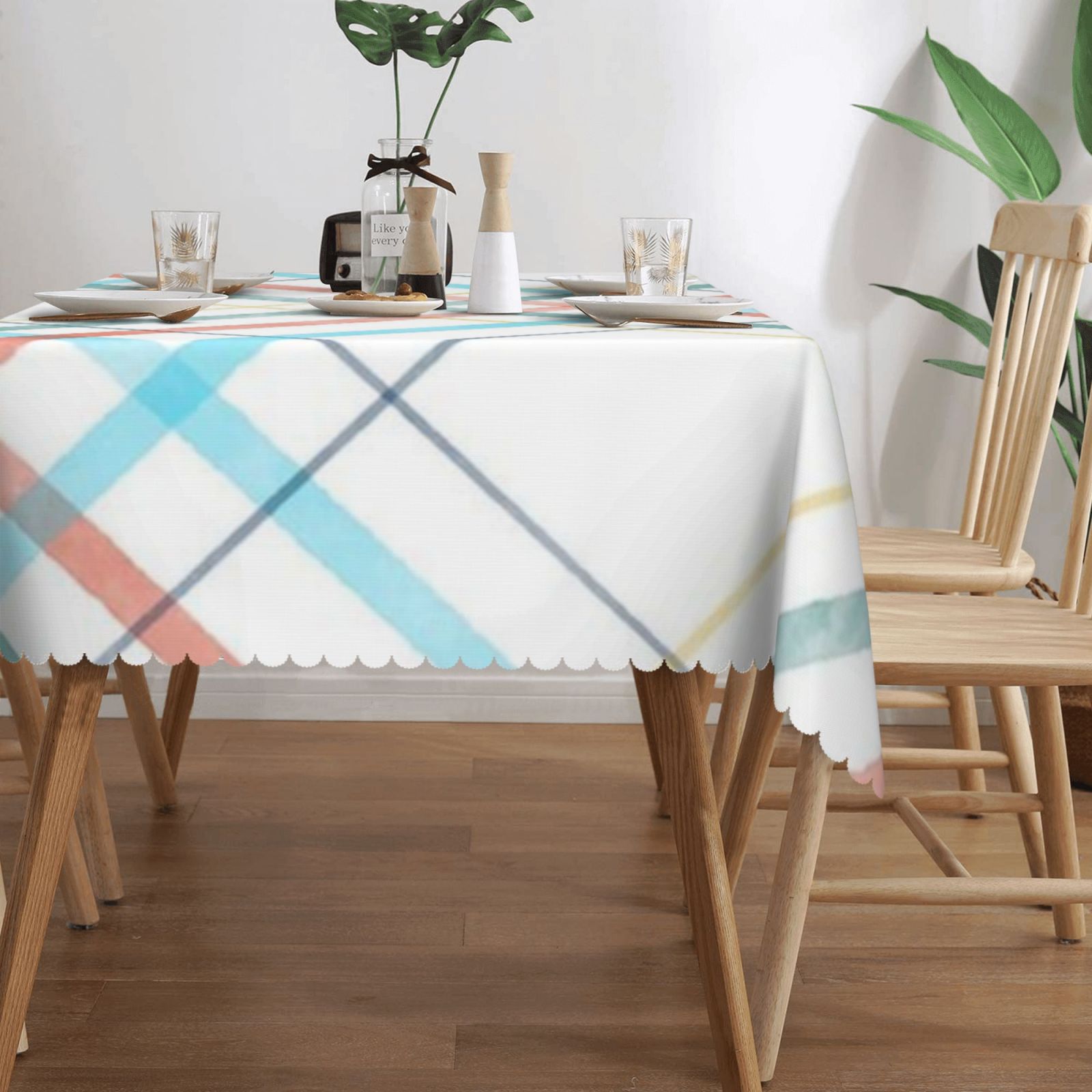 Square lace tablecloth 54x72in