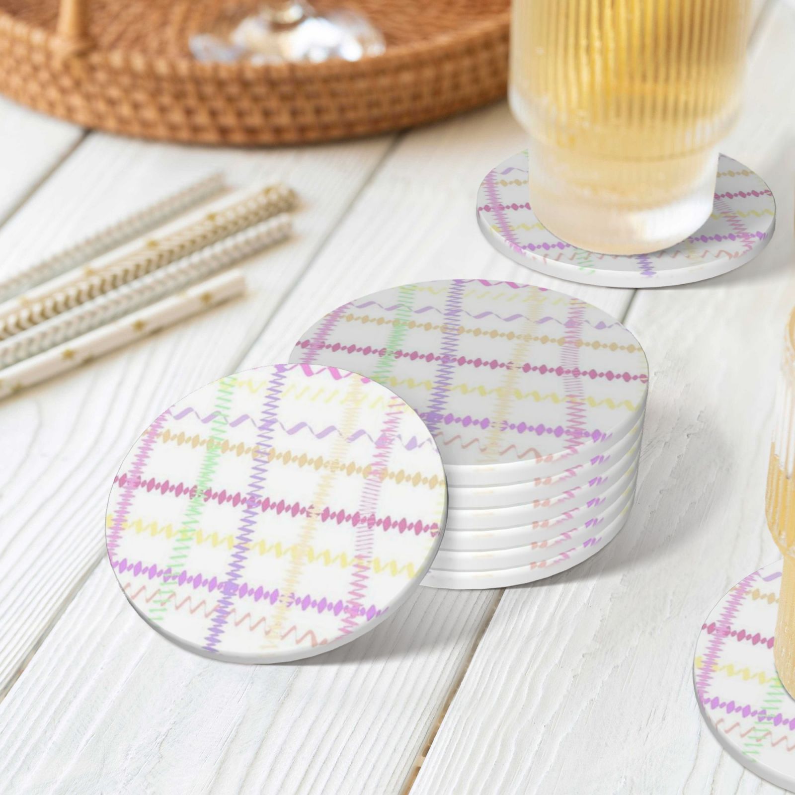 Ceramic coasters 6-pack