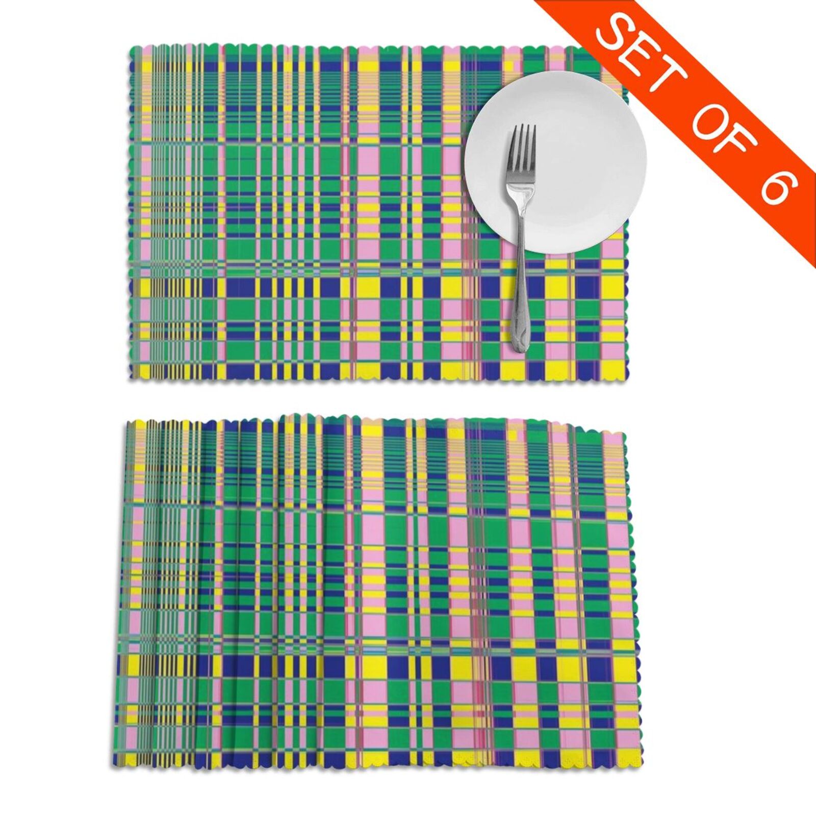 Oil-proof and heat-insulating plate mat 12x18in (6 pieces)