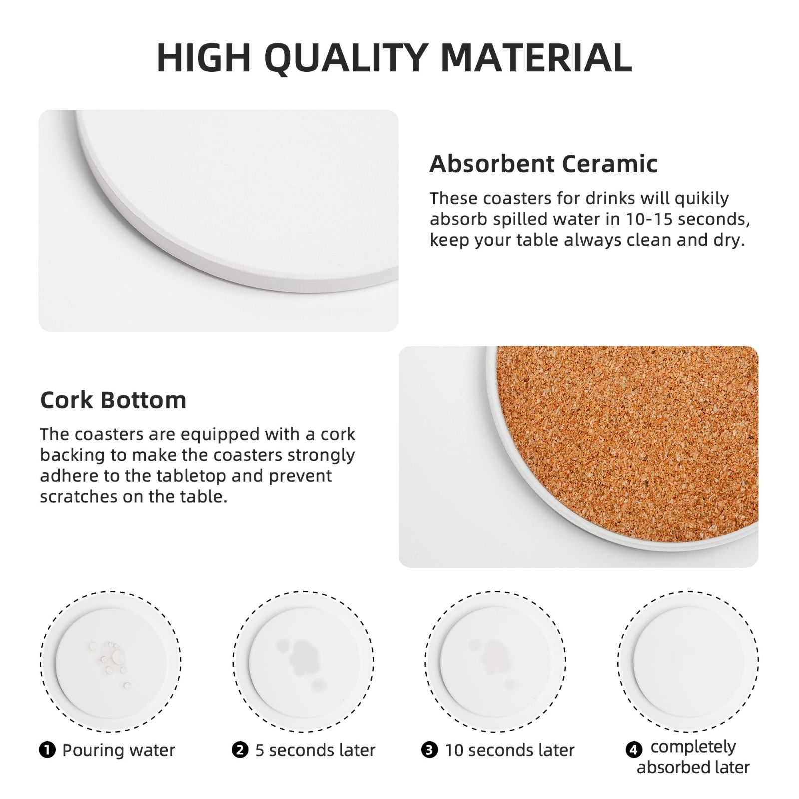 Ceramic coasters 6-pack