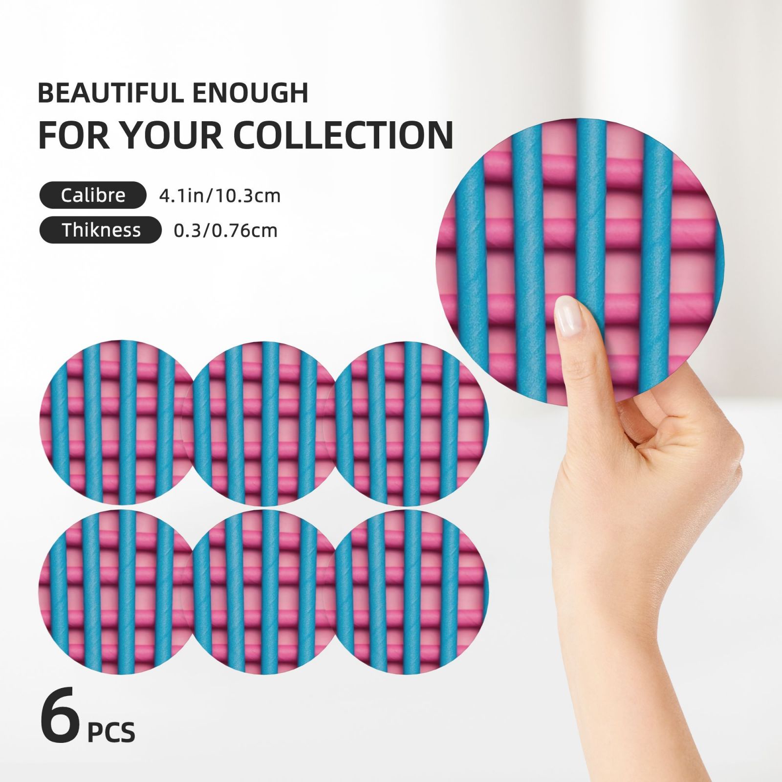 Ceramic coasters 6-pack