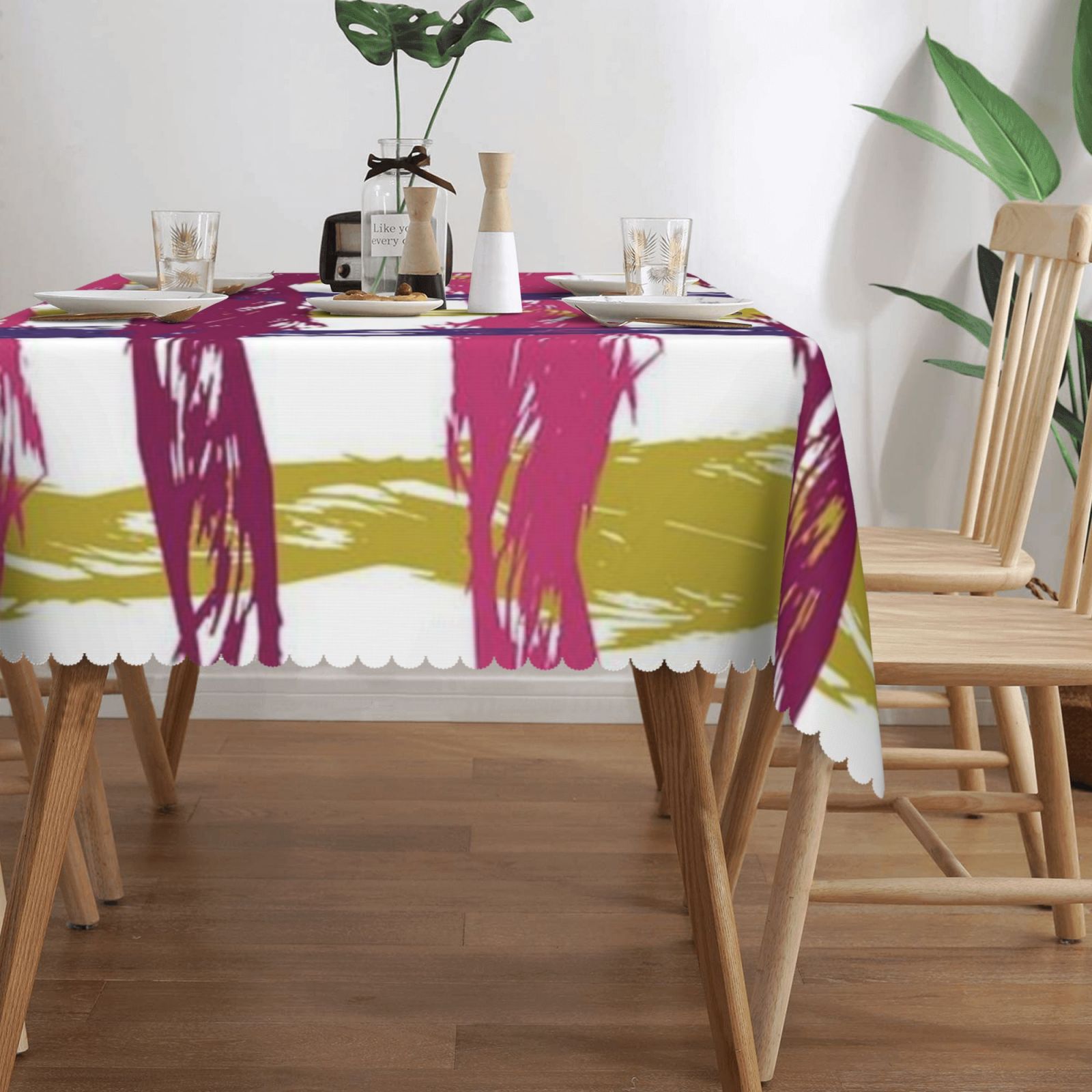 Square lace tablecloth 54x72in