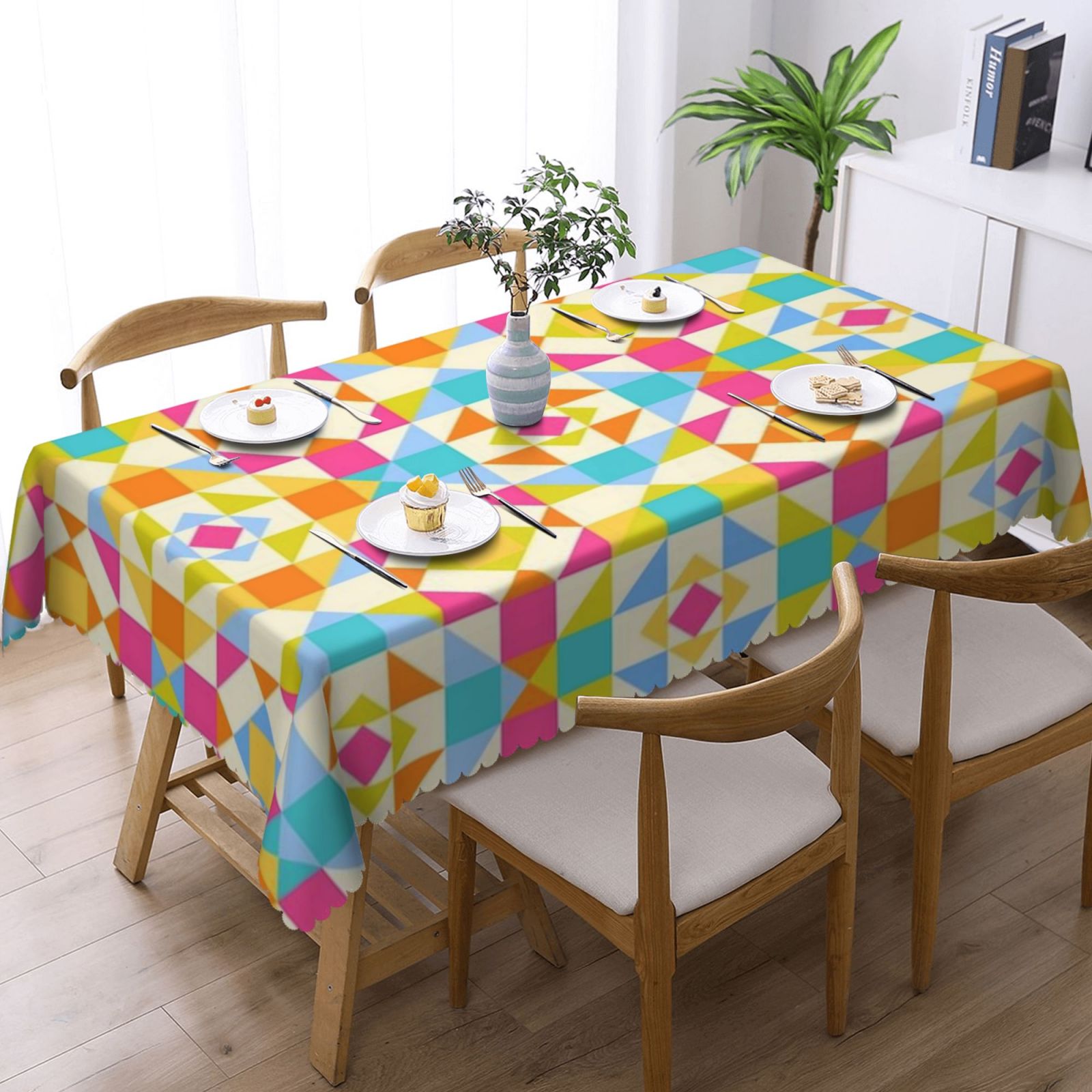 Square lace tablecloth 54x72in