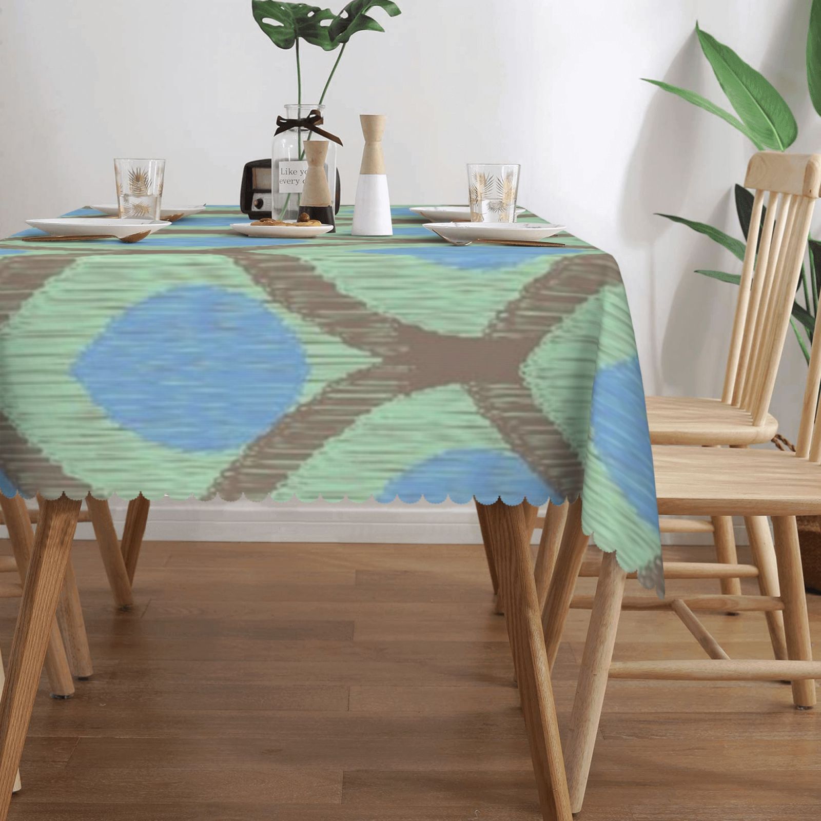 Square lace tablecloth 54x72in