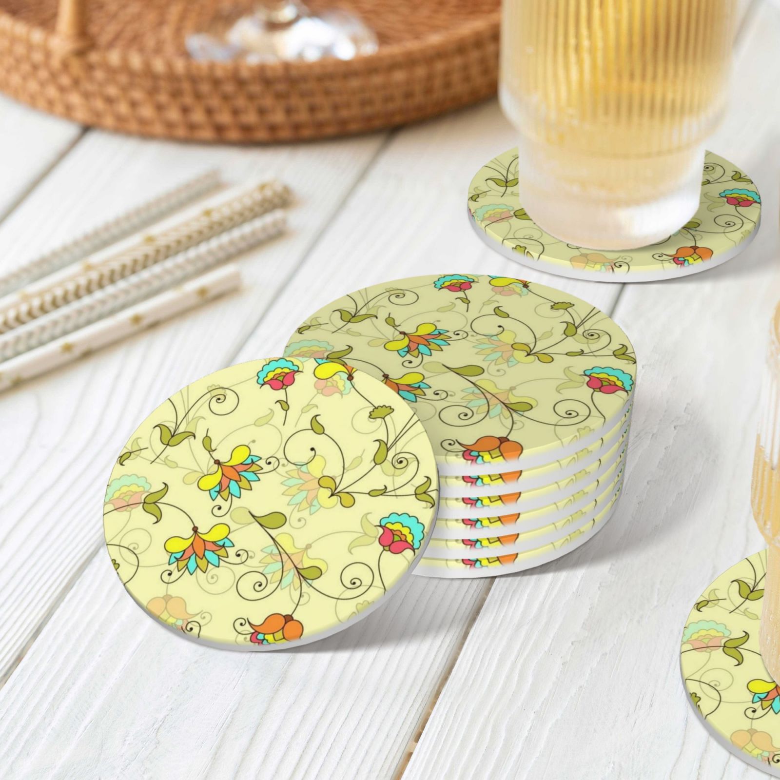 Ceramic coasters 6-pack