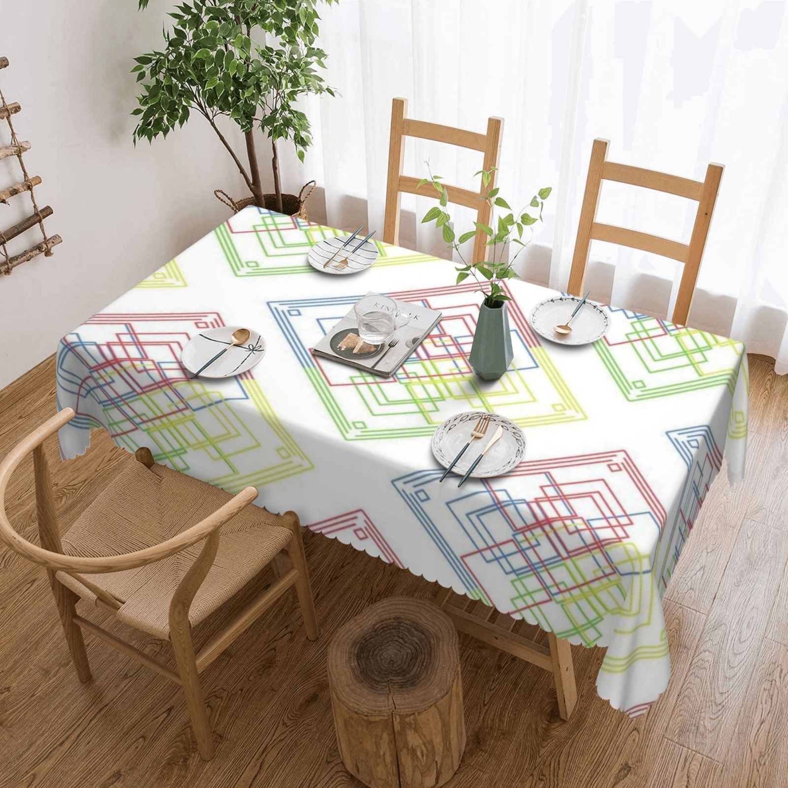 Square lace tablecloth 54x72in
