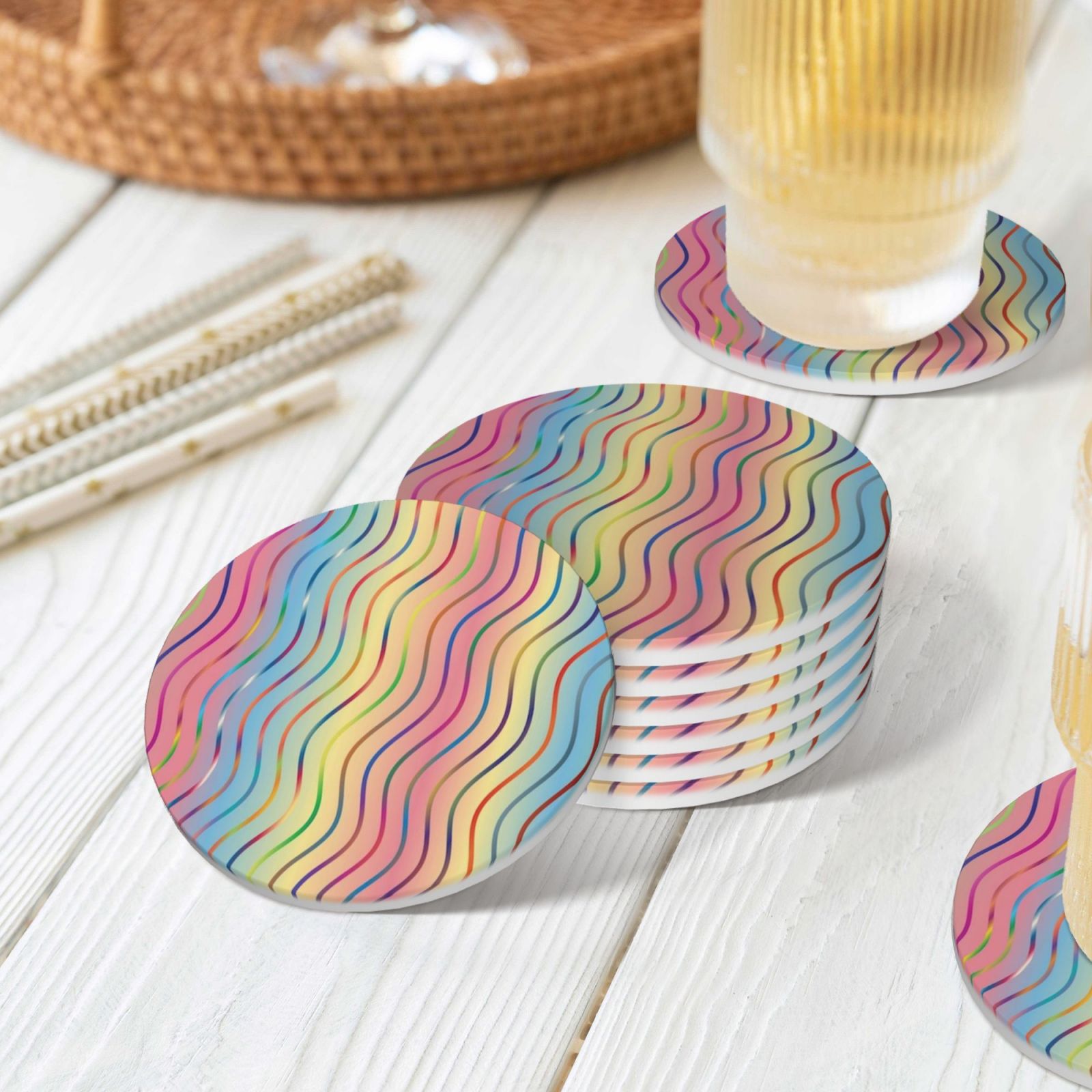 Ceramic coasters 6-pack