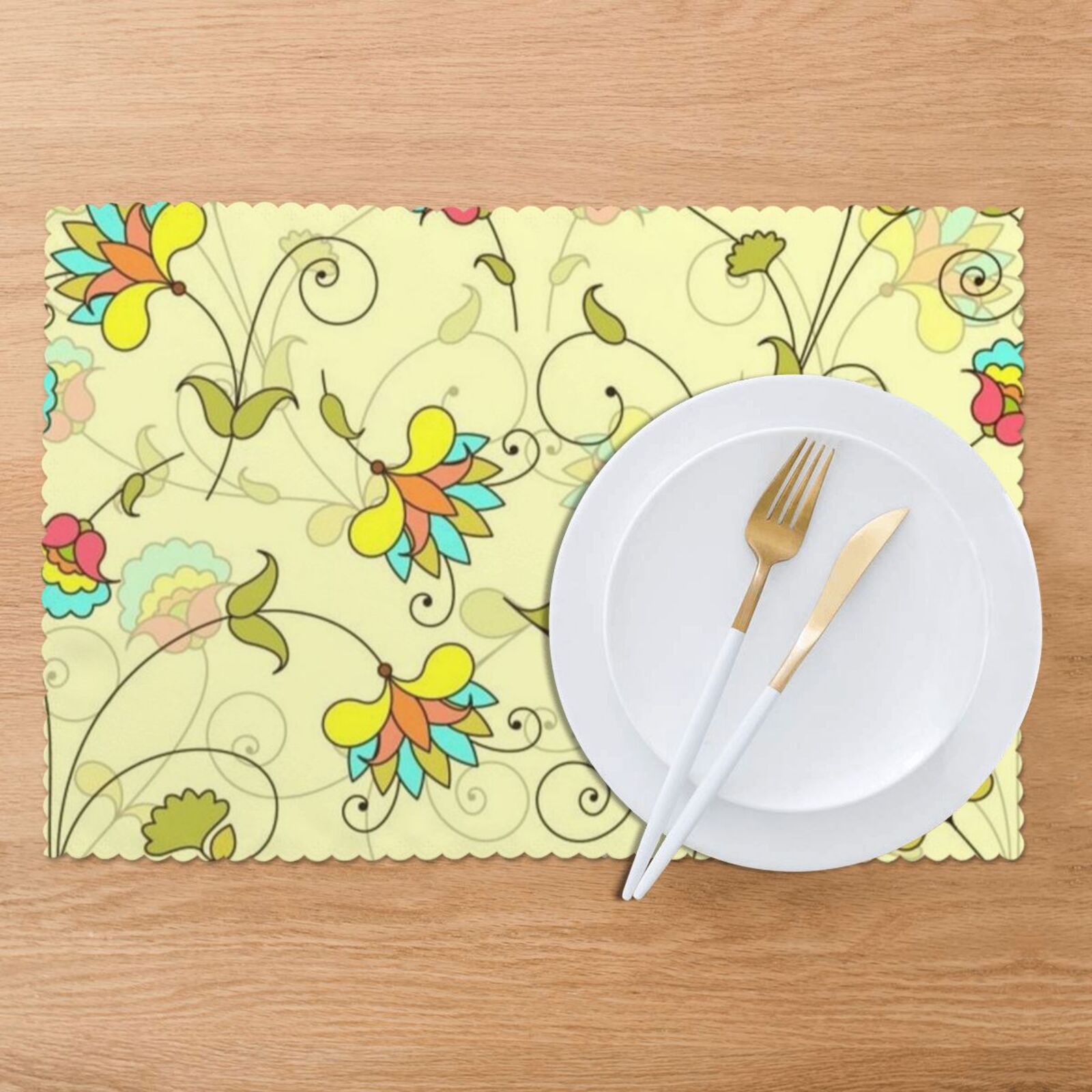Oil-proof and heat-insulating plate mat 12x18in (6 pieces)