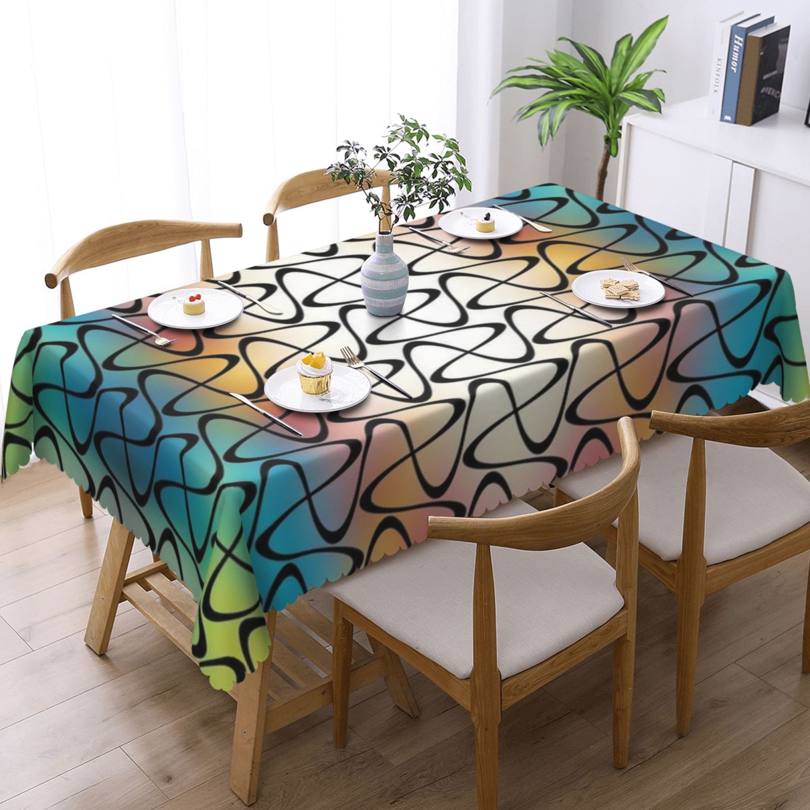 Square lace tablecloth 54x72in
