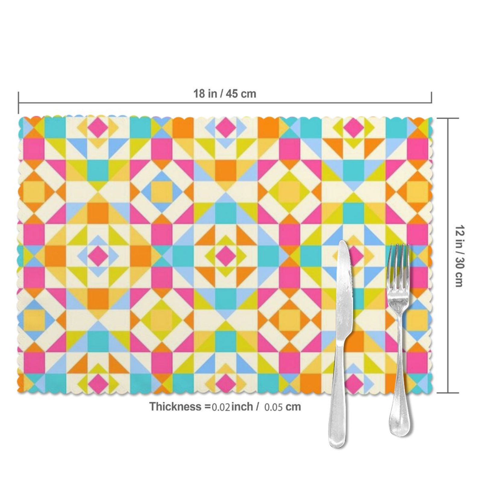 Oil-proof and heat-insulating plate mat 12x18in (6 pieces)