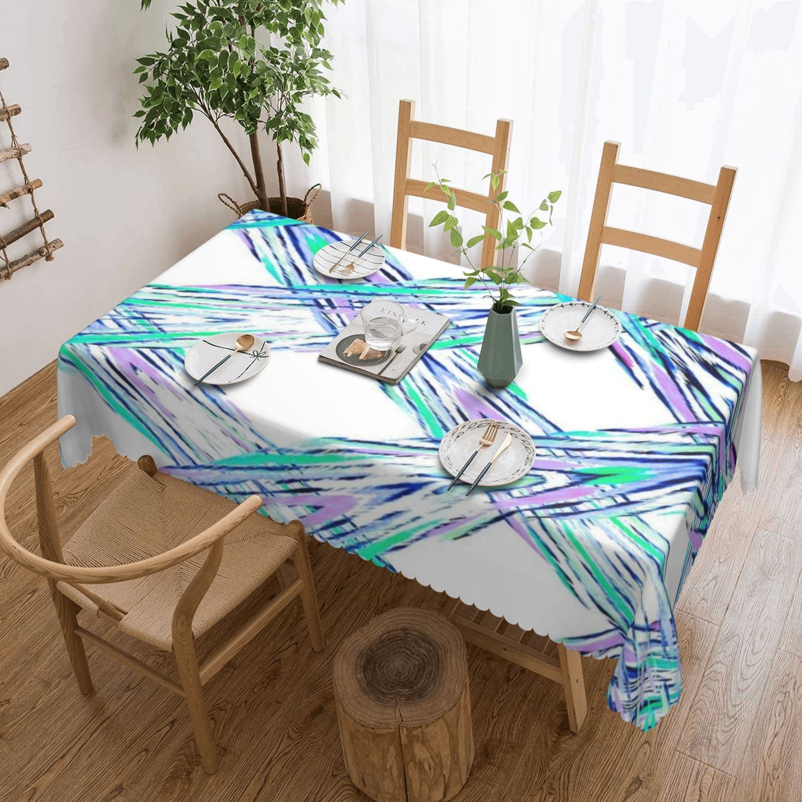Square lace tablecloth 54x72in