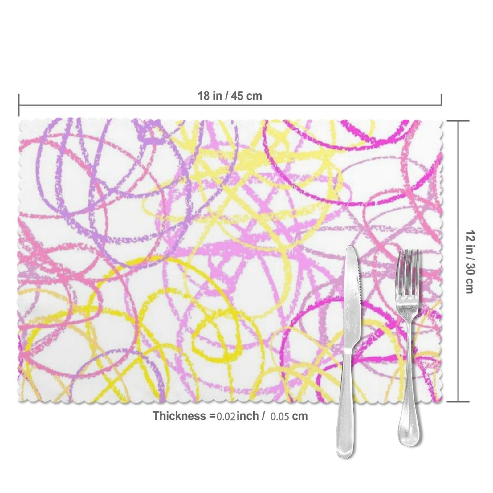 Oil-proof and heat-insulating plate mat 12x18in (6 pieces)