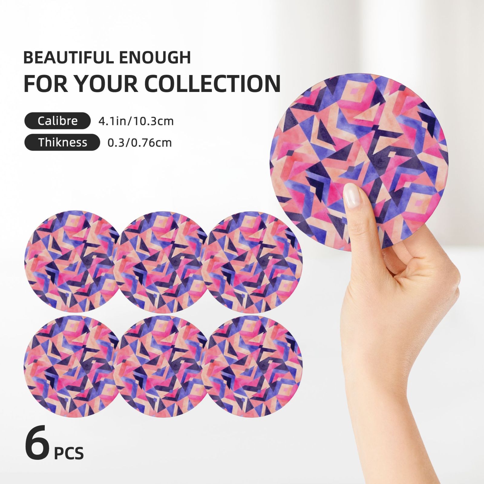 Ceramic coasters 6-pack