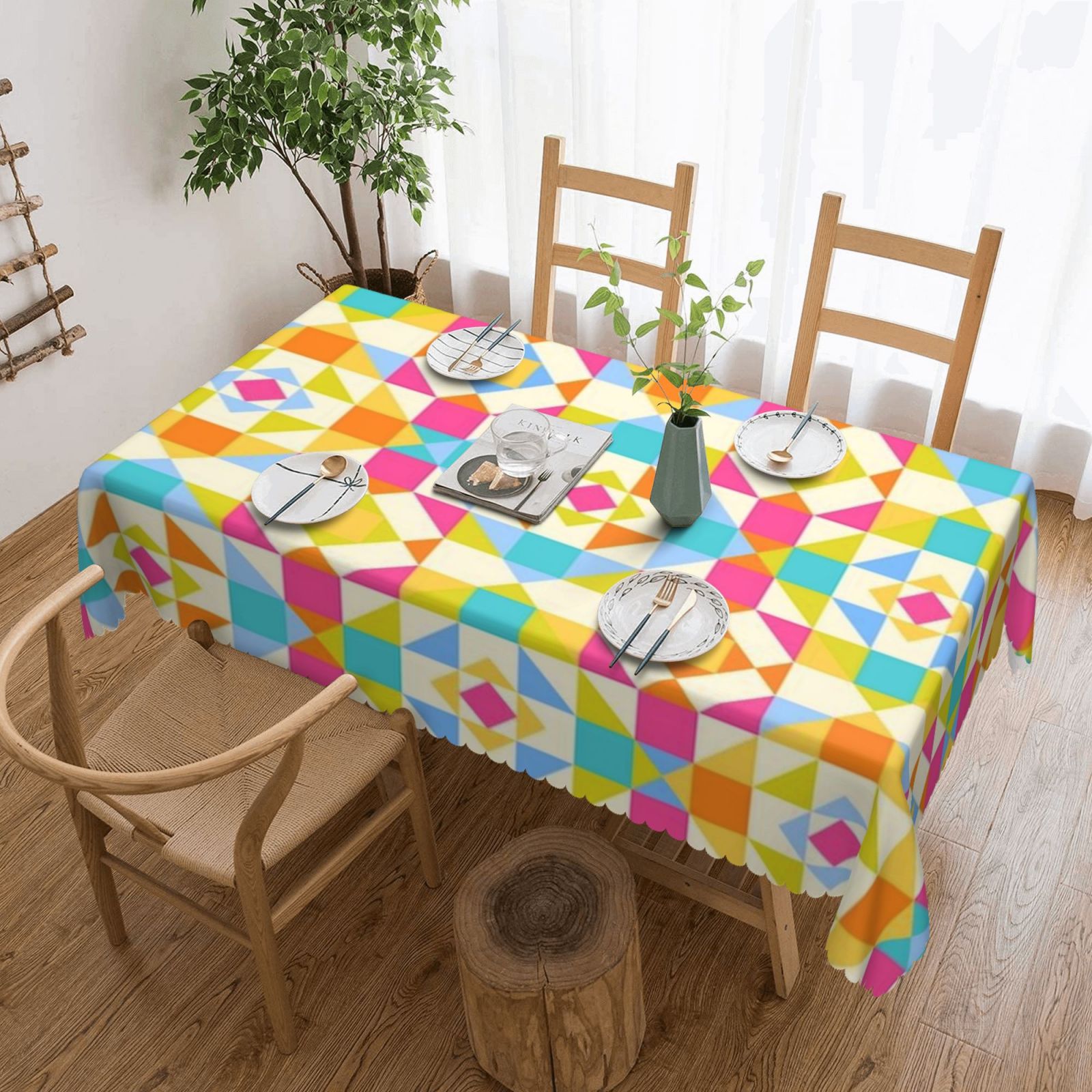 Square lace tablecloth 54x72in