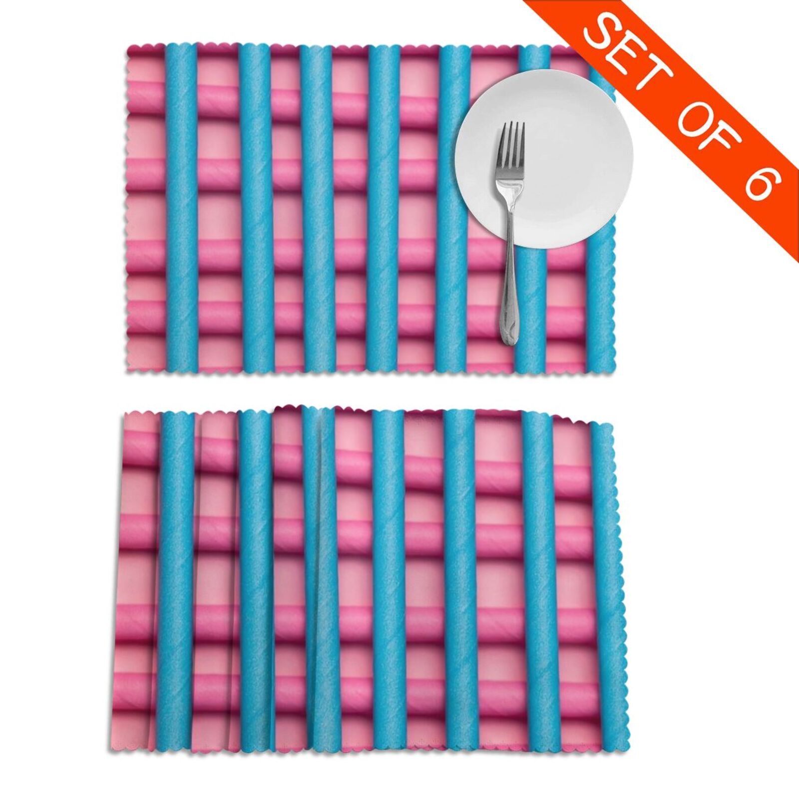 Oil-proof and heat-insulating plate mat 12x18in (6 pieces)