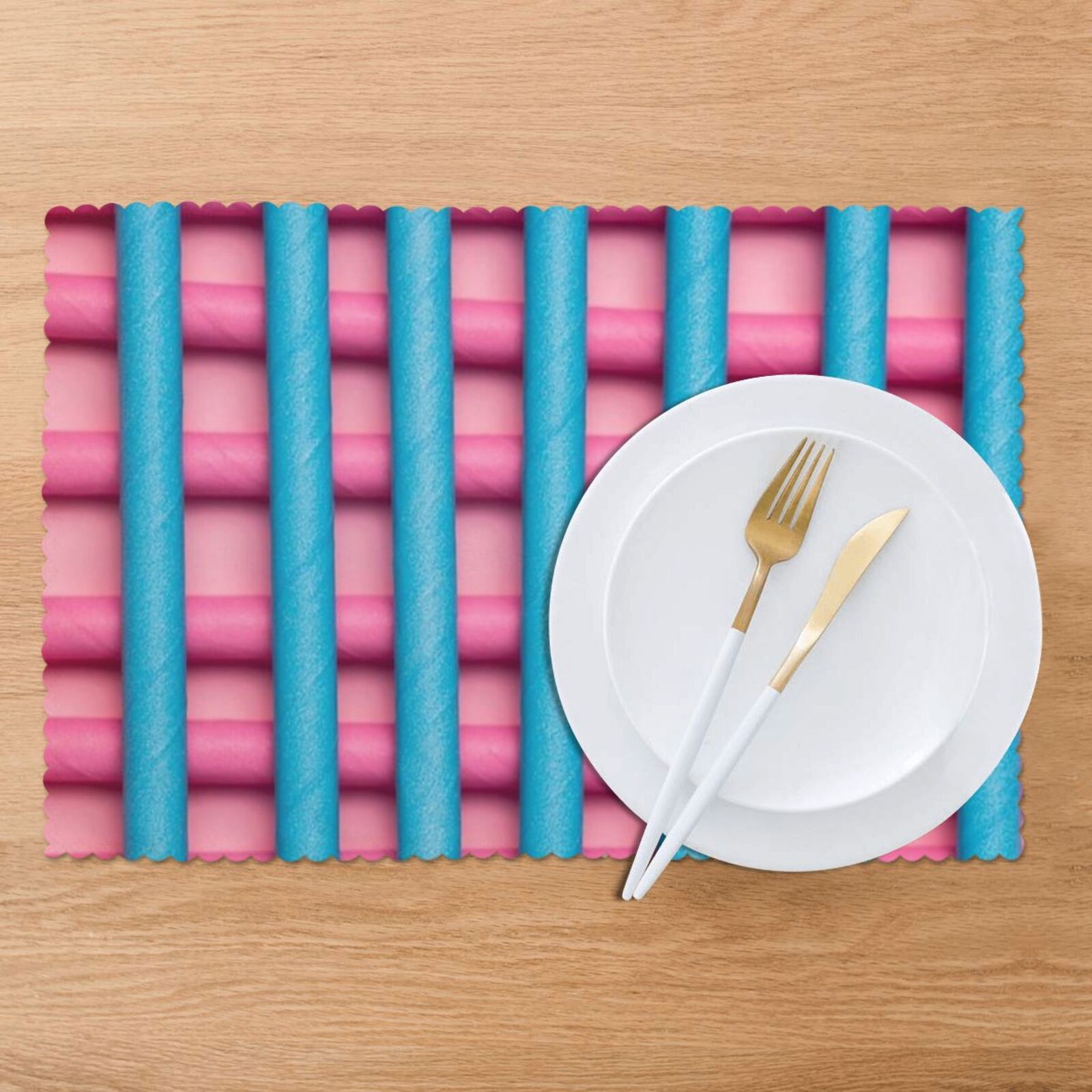 Oil-proof and heat-insulating plate mat 12x18in (6 pieces)