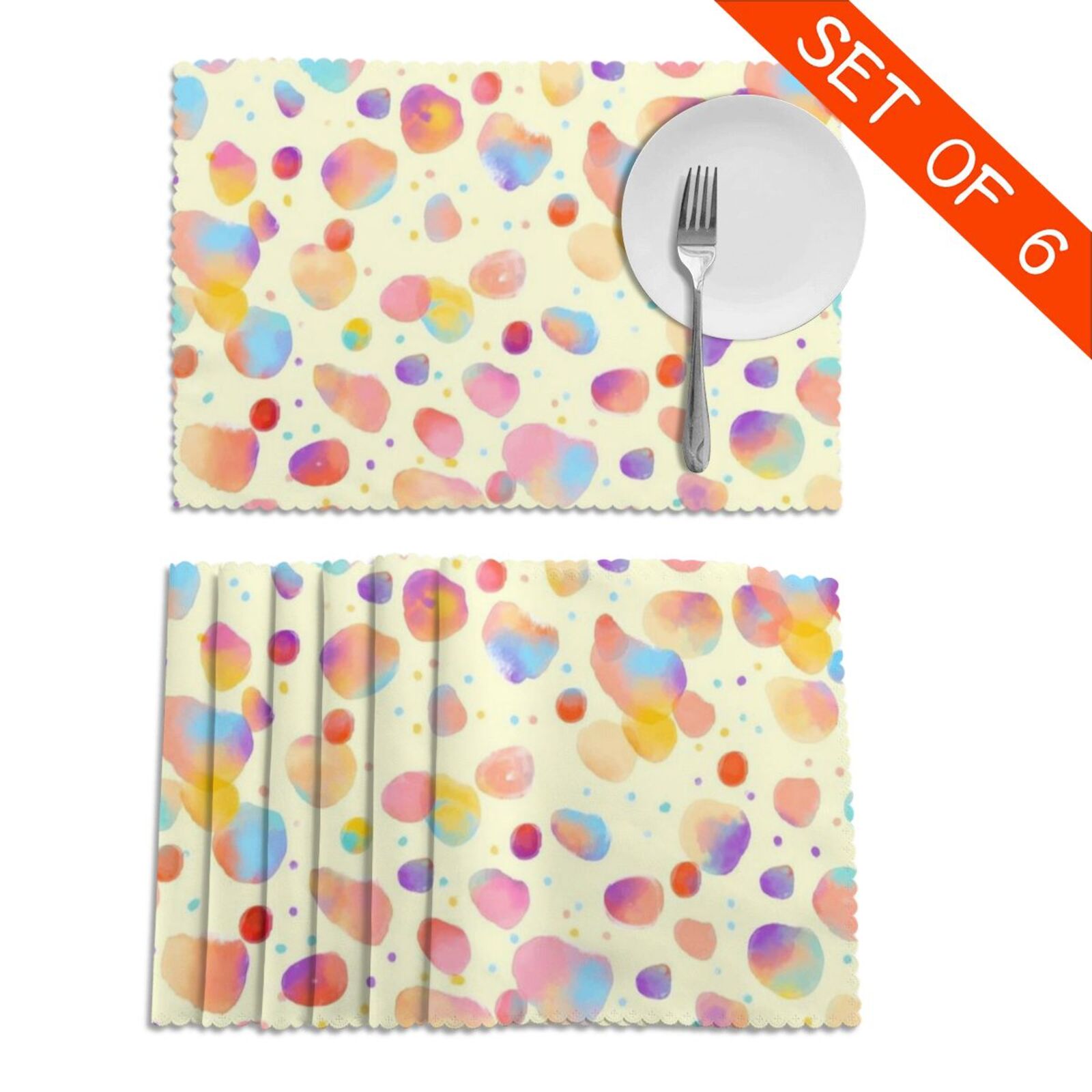 Oil-proof and heat-insulating plate mat 12x18in (6 pieces)