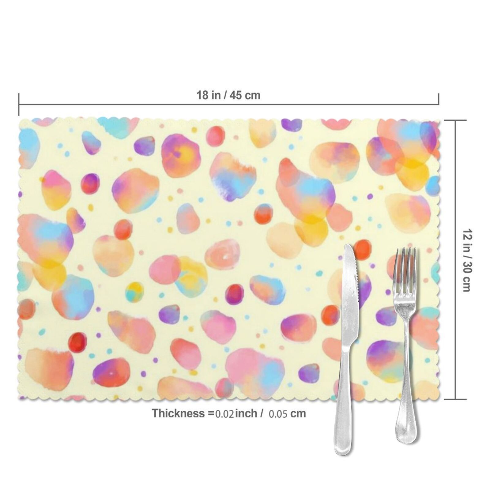 Oil-proof and heat-insulating plate mat 12x18in (6 pieces)