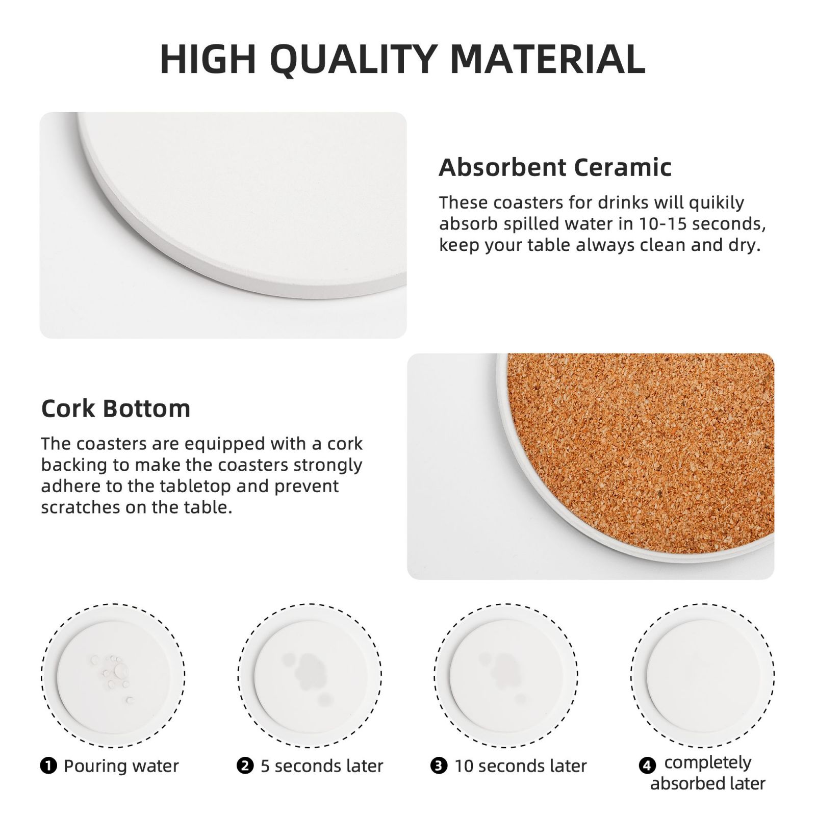 Ceramic coasters 6-pack