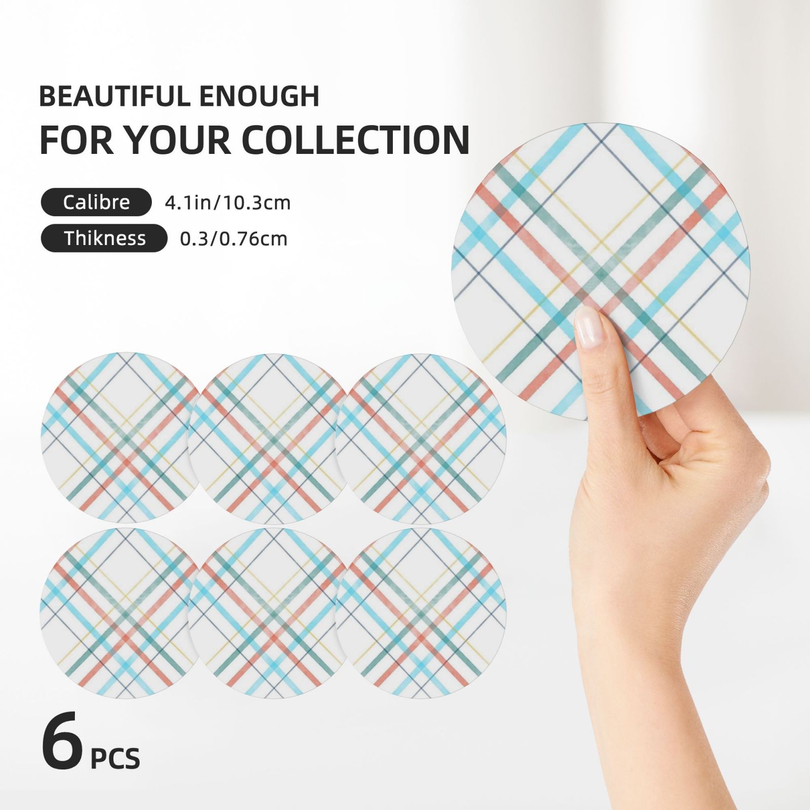 Ceramic coasters 6-pack