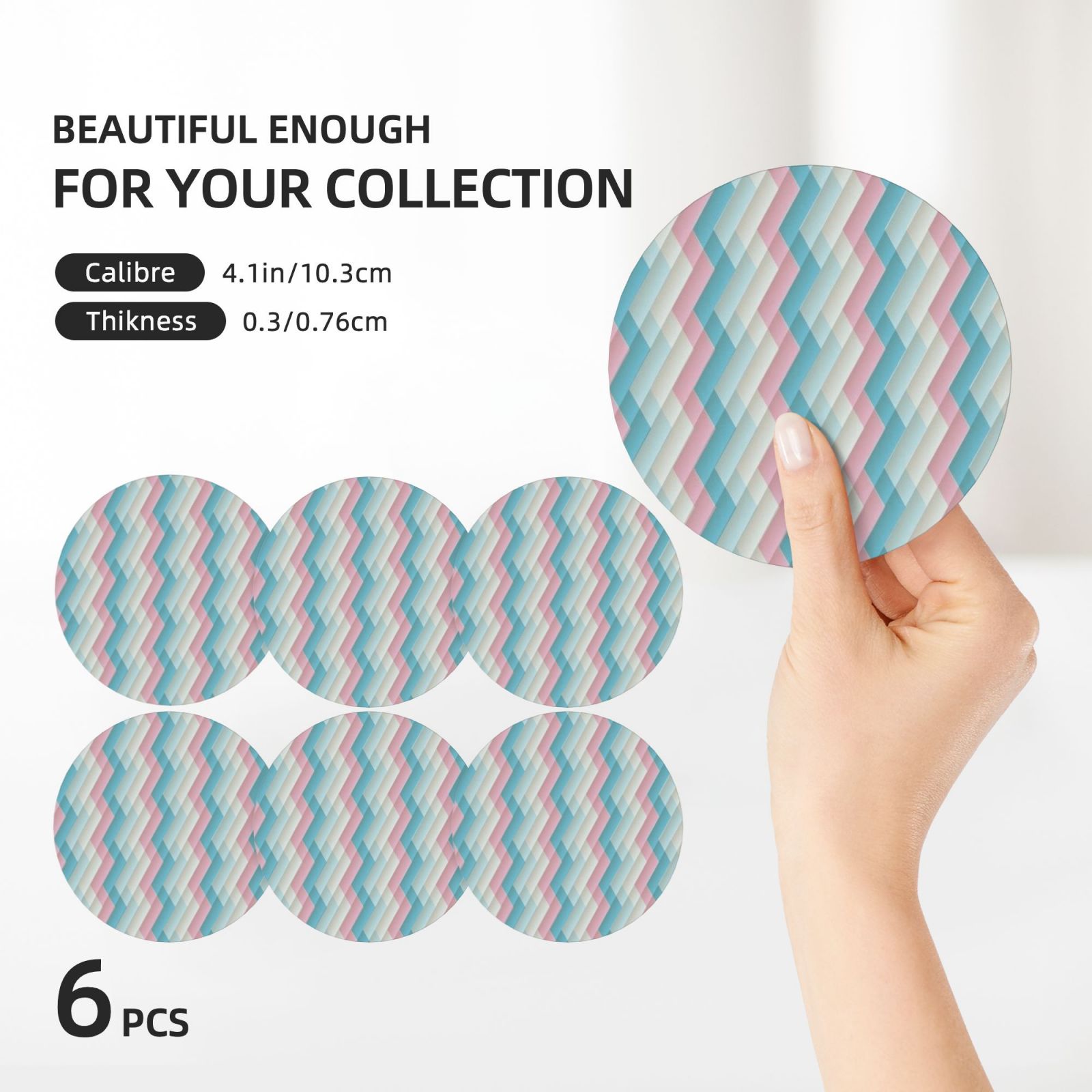 Ceramic coasters 6-pack
