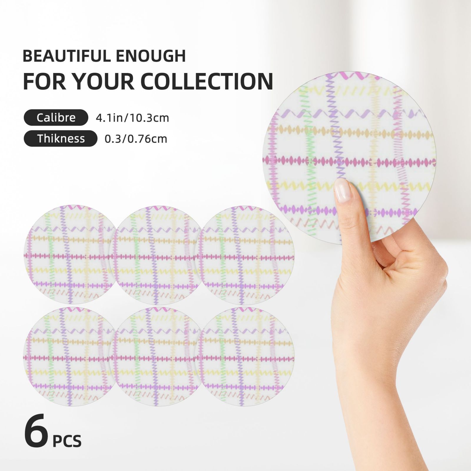Ceramic coasters 6-pack