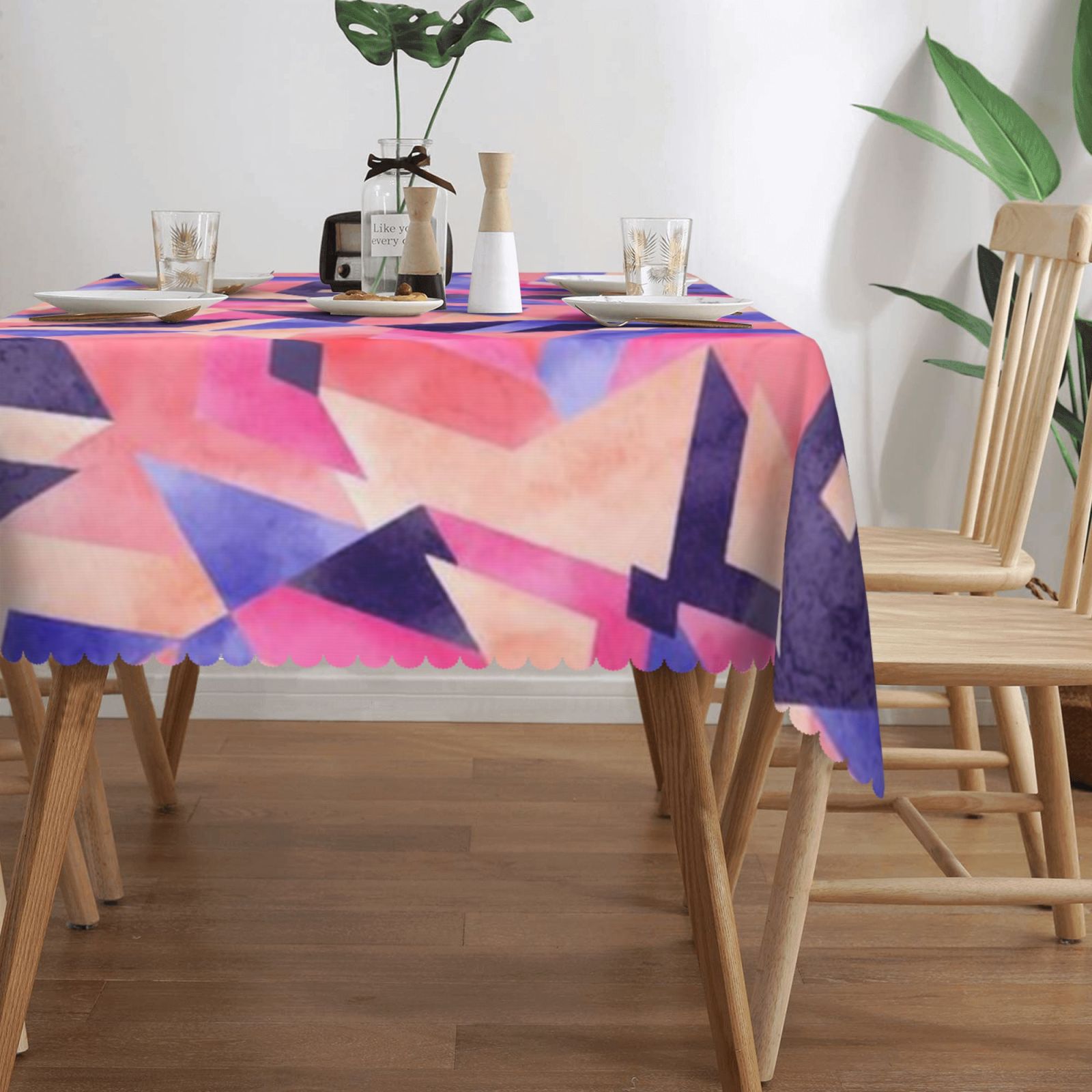 Square lace tablecloth 54x72in