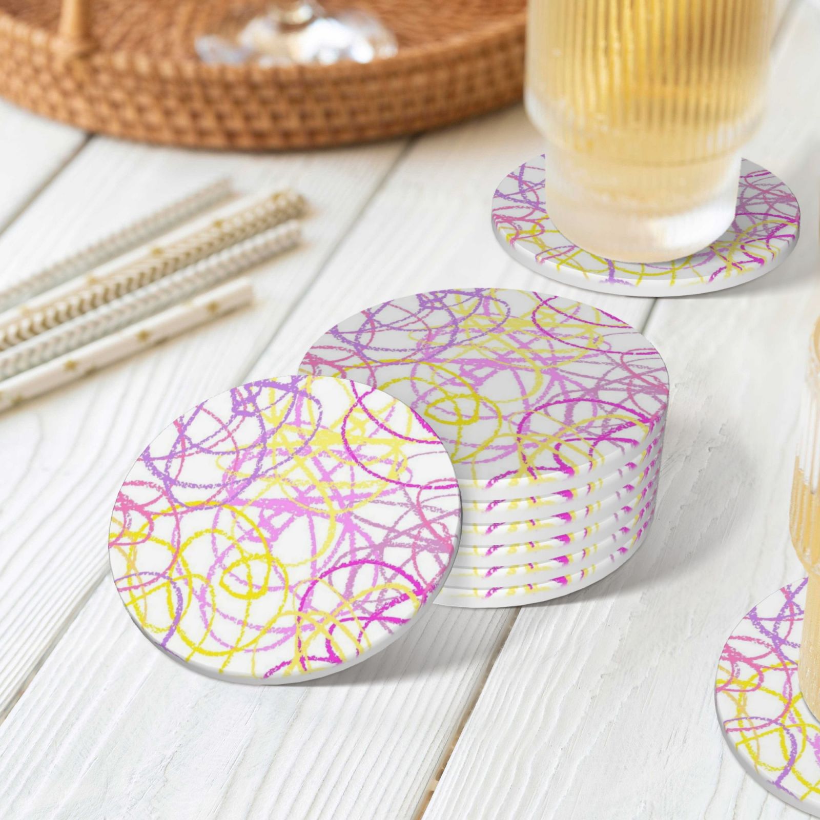 Ceramic coasters 6-pack