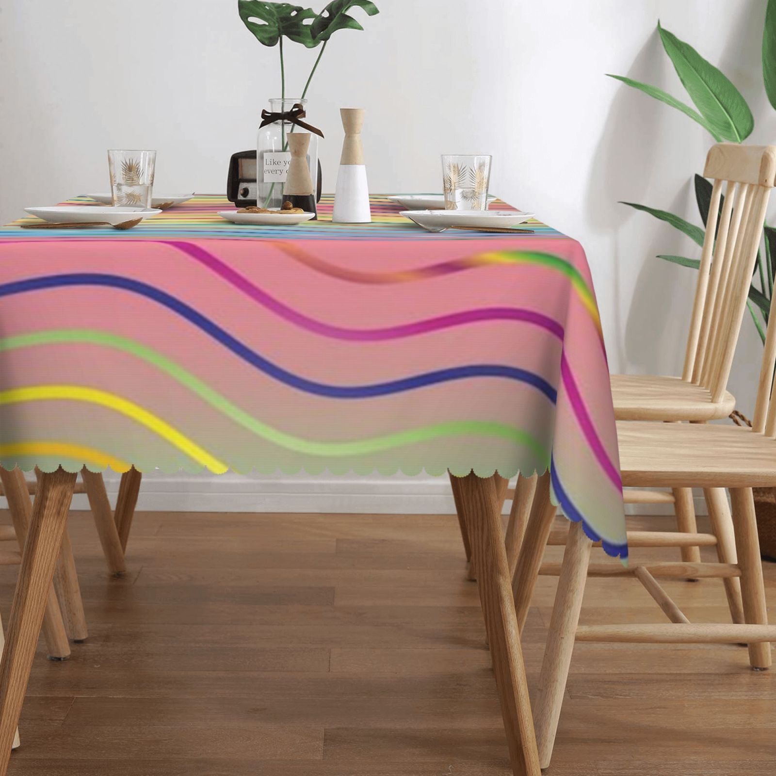 Square lace tablecloth 54x72in
