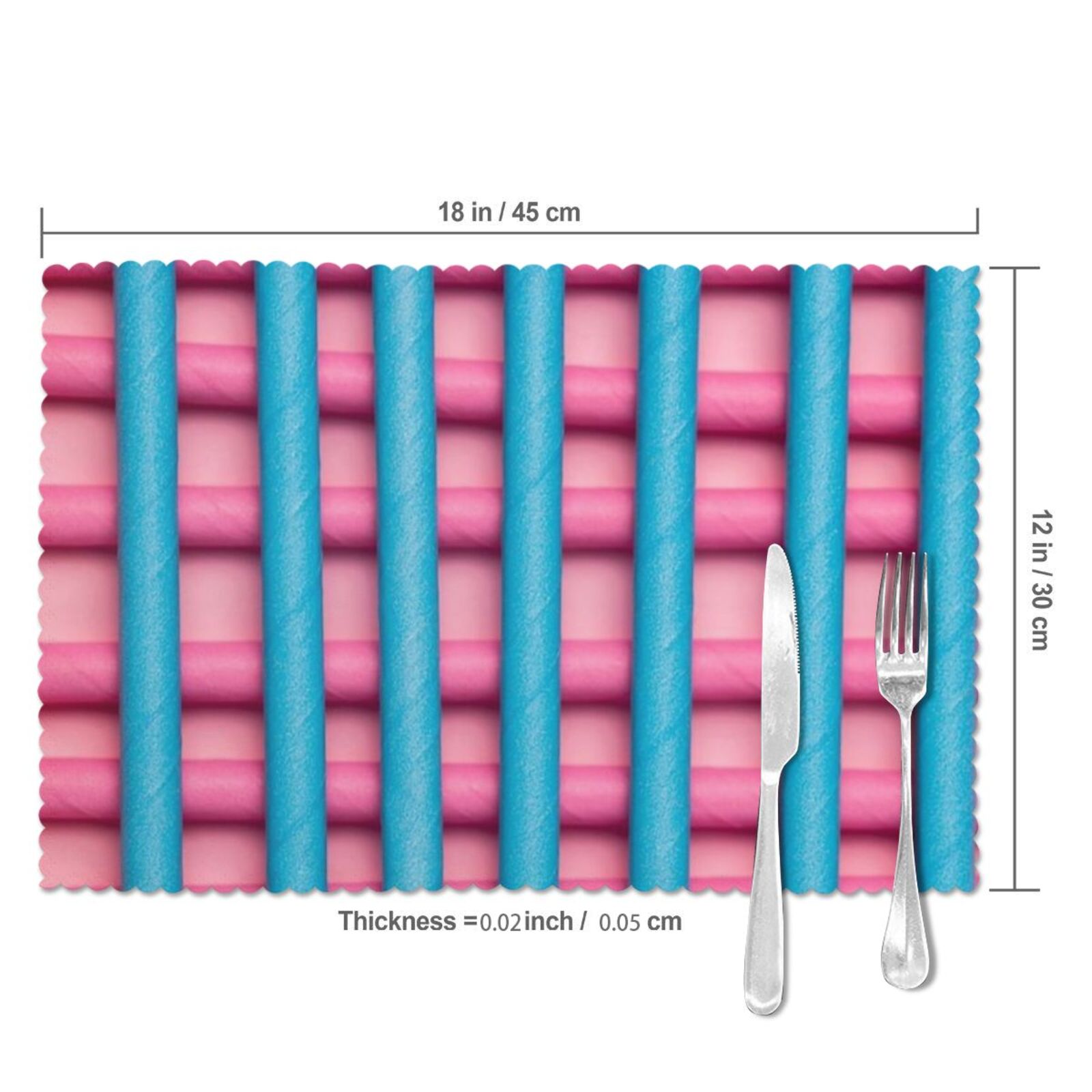 Oil-proof and heat-insulating plate mat 12x18in (6 pieces)