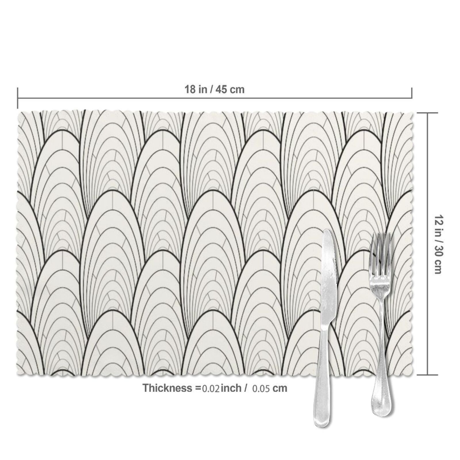 Oil-proof and heat-insulating plate mat 12x18in (6 pieces)