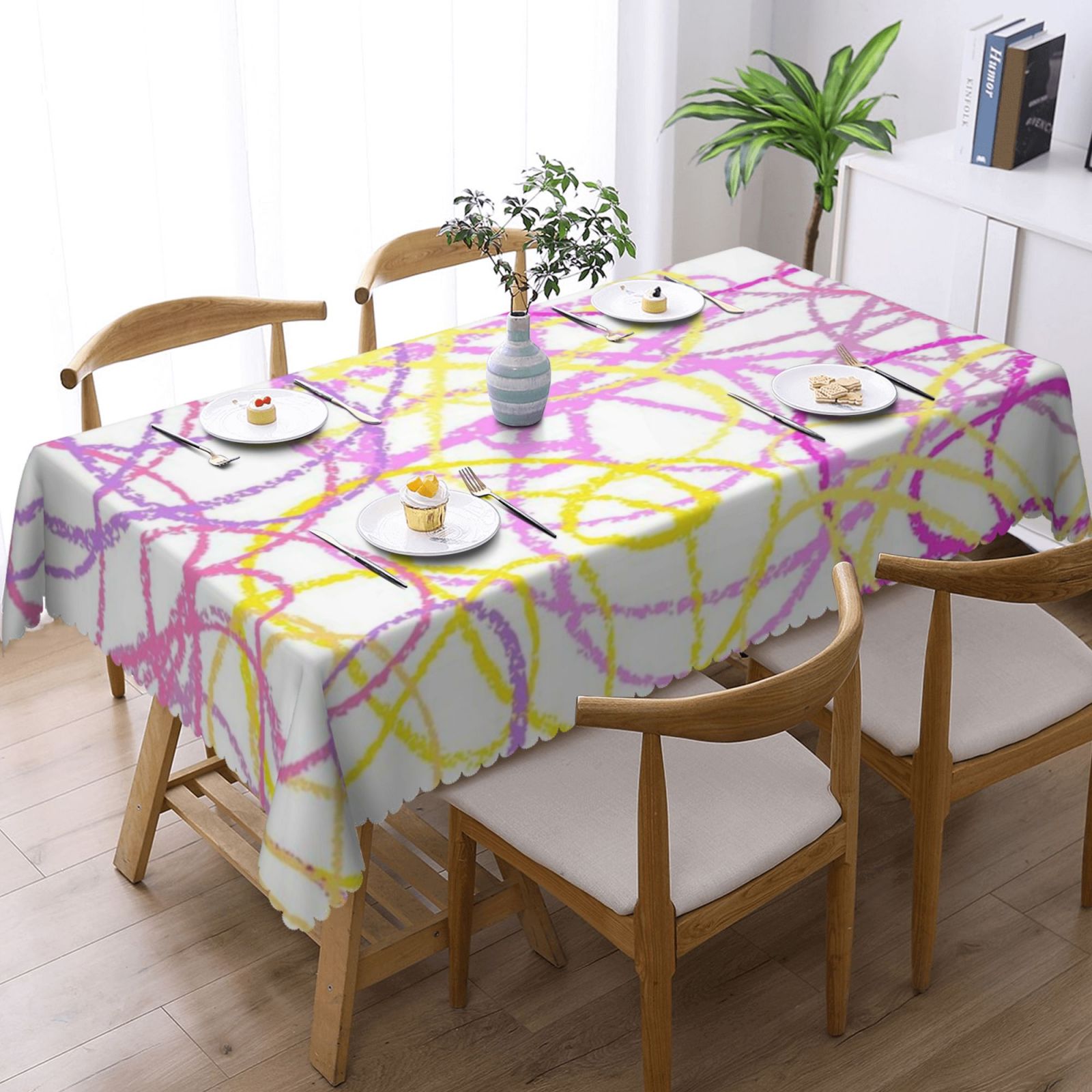 Square lace tablecloth 54x72in
