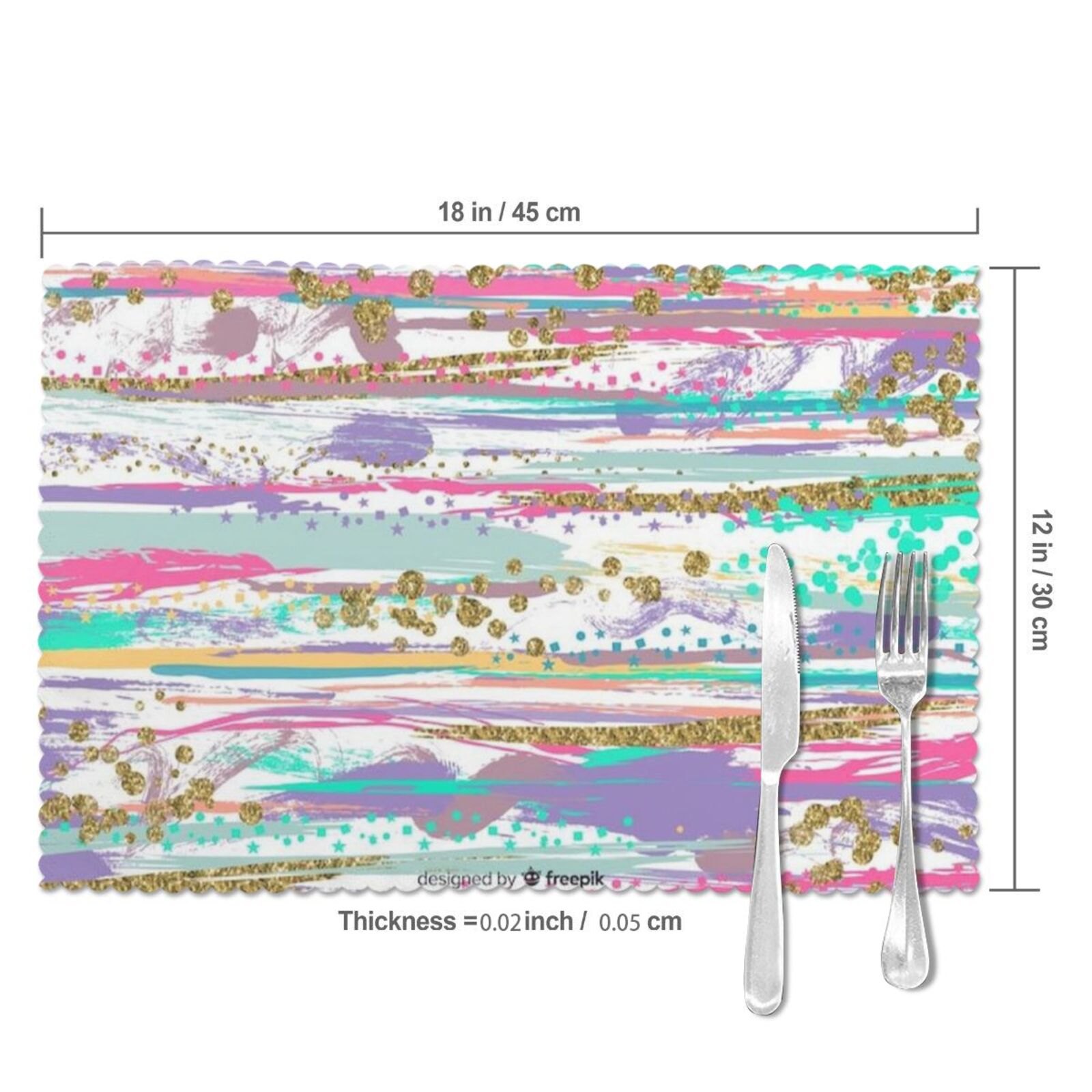 Oil-proof and heat-insulating plate mat 12x18in (6 pieces)