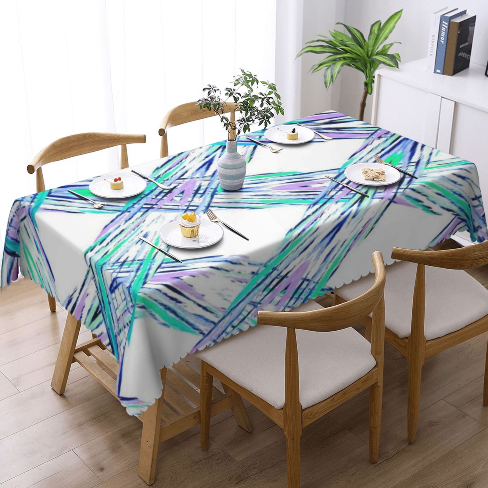 Square lace tablecloth 54x72in