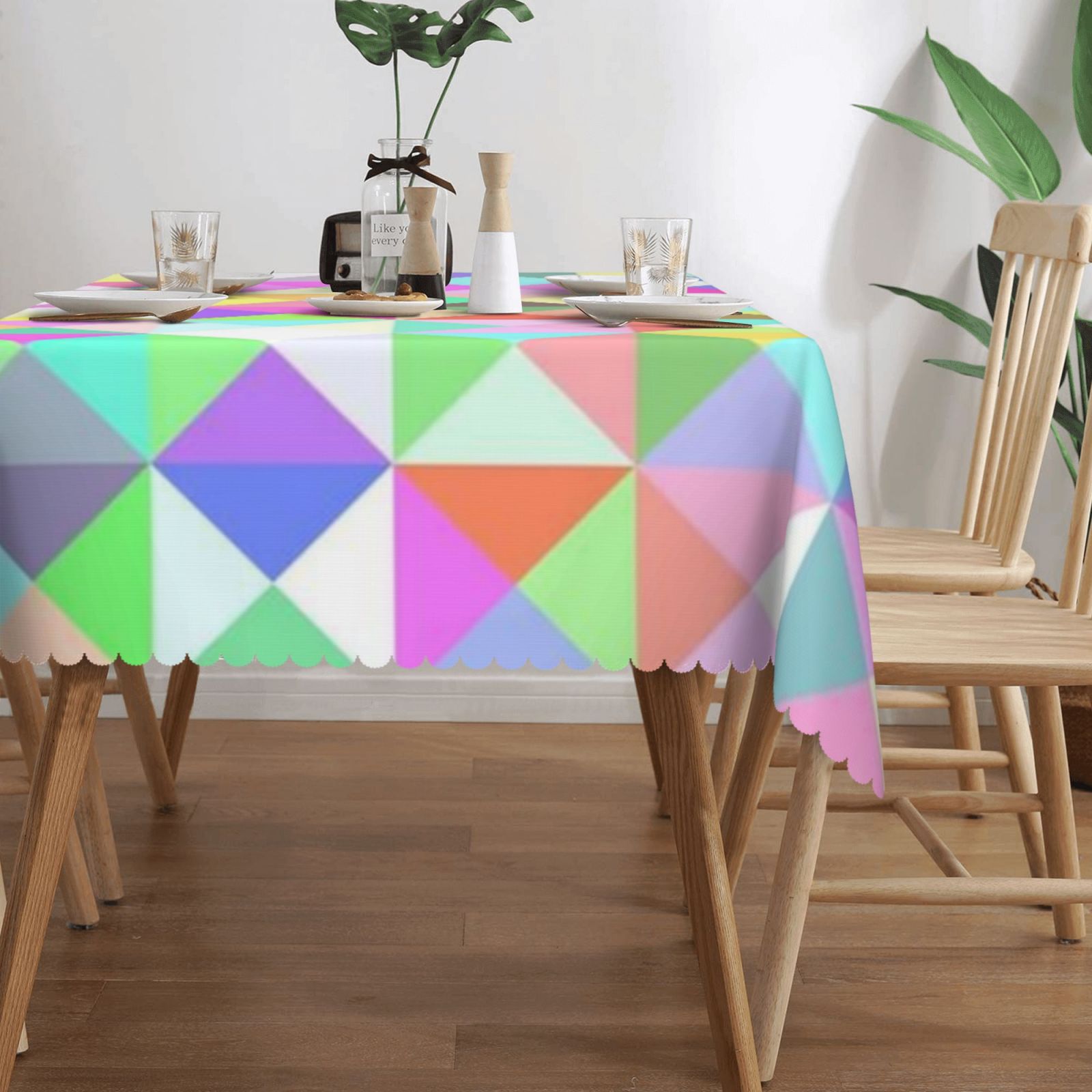 Square lace tablecloth 54x72in