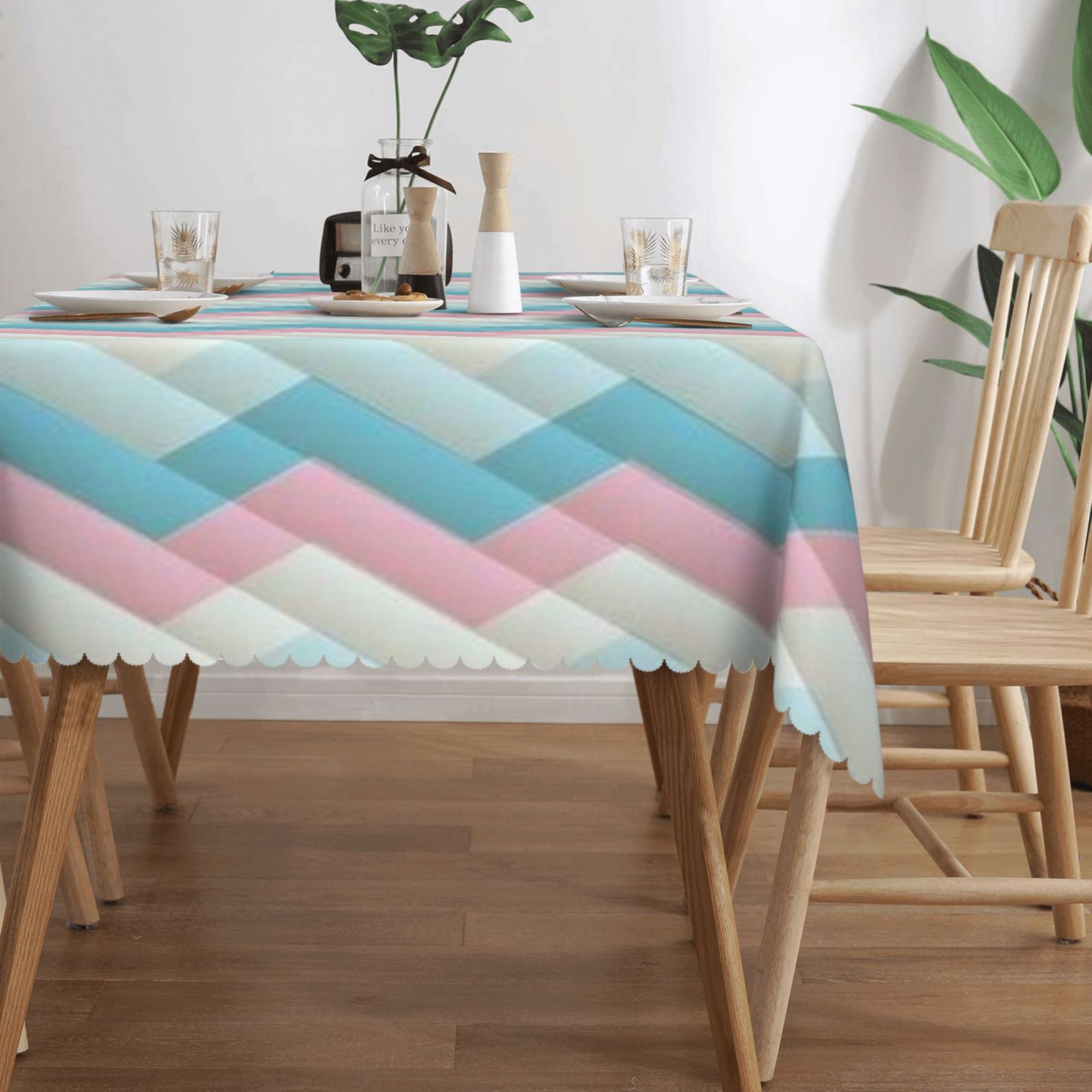Square lace tablecloth 54x72in