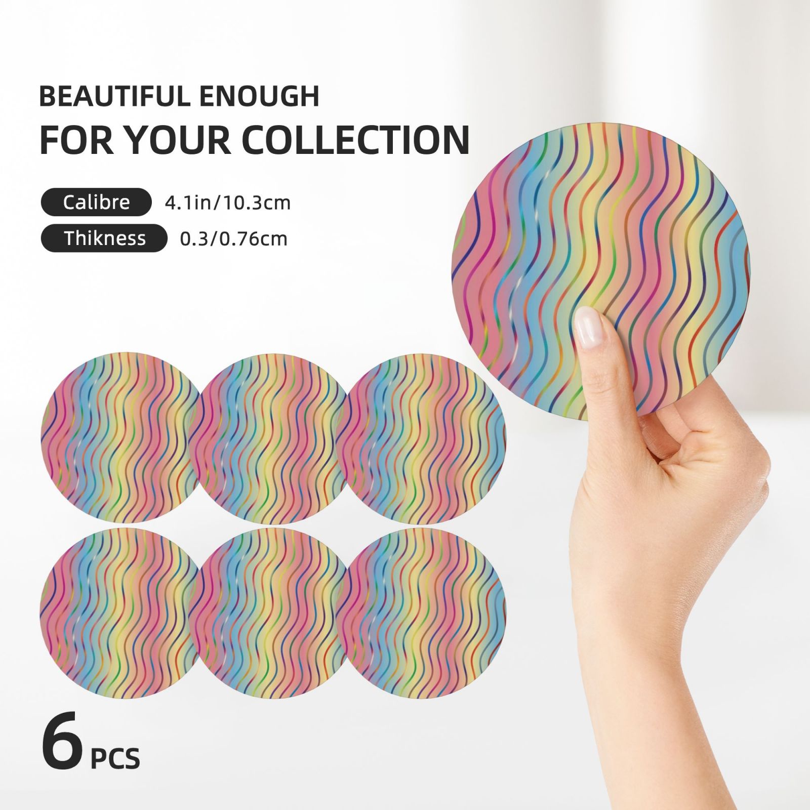 Ceramic coasters 6-pack